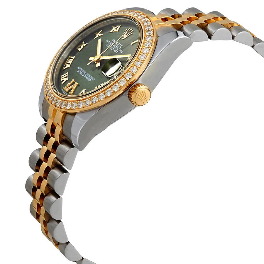 Rolex Datejust Lady 31 Olive Green Dial Stainless Steel and 18K Yellow Gold Jubilee Bracelet Automatic Watch 178383GNRDJ