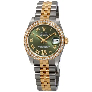 Rolex Datejust Lady 31 Olive Green Dial Stainless Steel and 18K Yellow Gold Jubilee Bracelet Automatic Watch 178383GNRDJ
