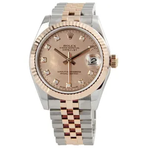 Rolex Datejust Lady 31 Pink Dial Stainless Steel and 18K Everose Gold Jubilee Bracelet Automatic Watch 178271PGDDJ