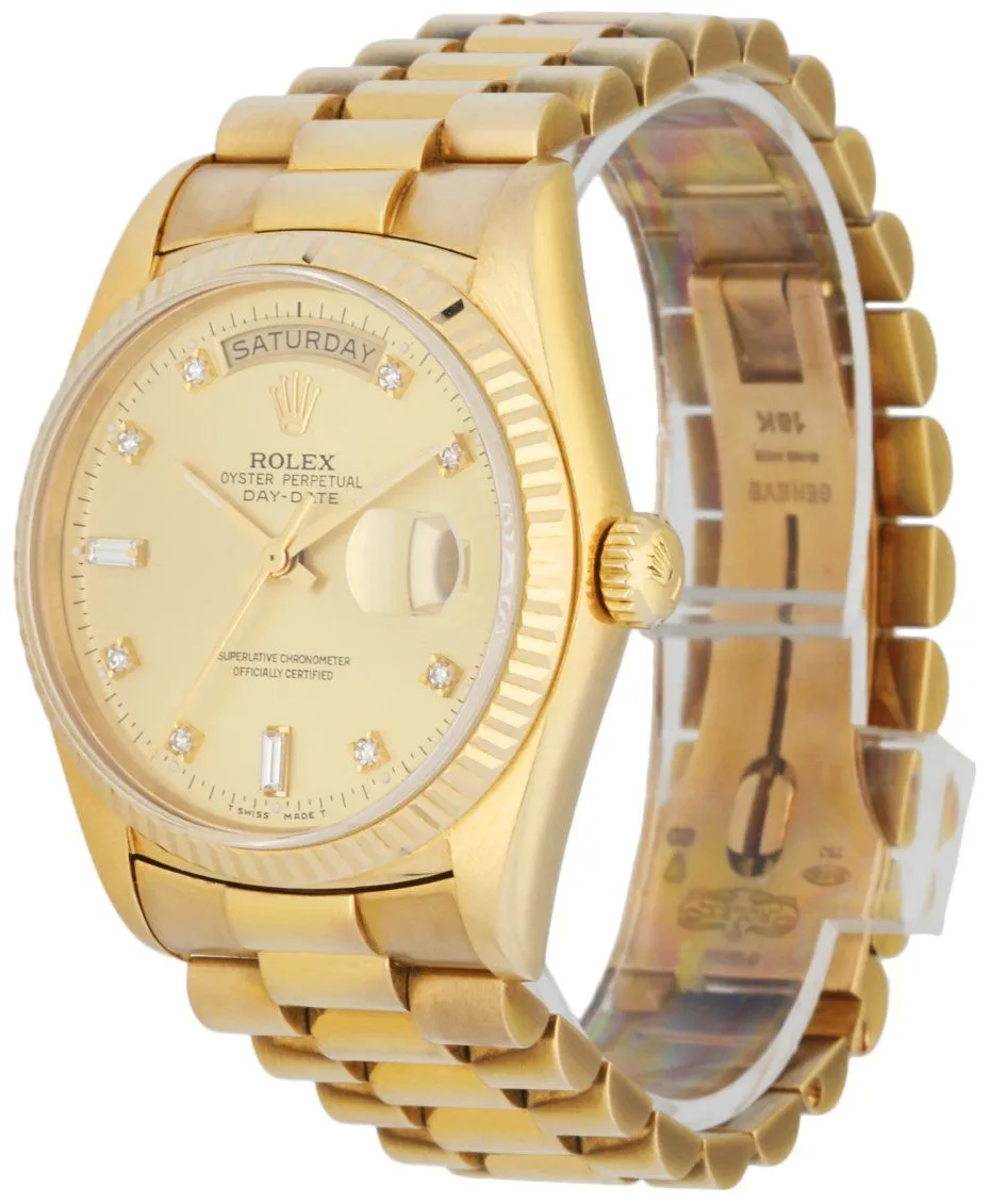 Rolex Day Date 18038 President Diamond Dial Men's Watch