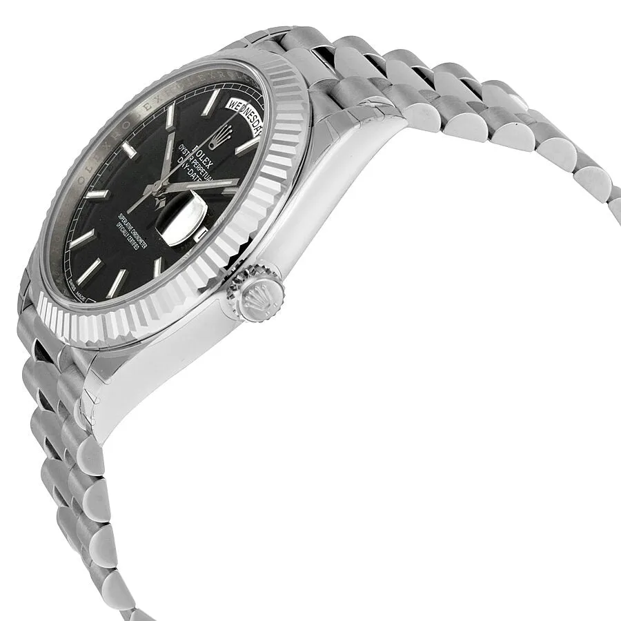 Rolex Day-Date 40 Black Dial 18K White Gold President Automatic Men's Watch BKSP 228239