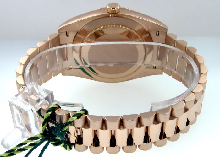 Rolex Day-Date 40mm Everose Gold Sundust Stripe Index Dial & Fluted Bezel 228235