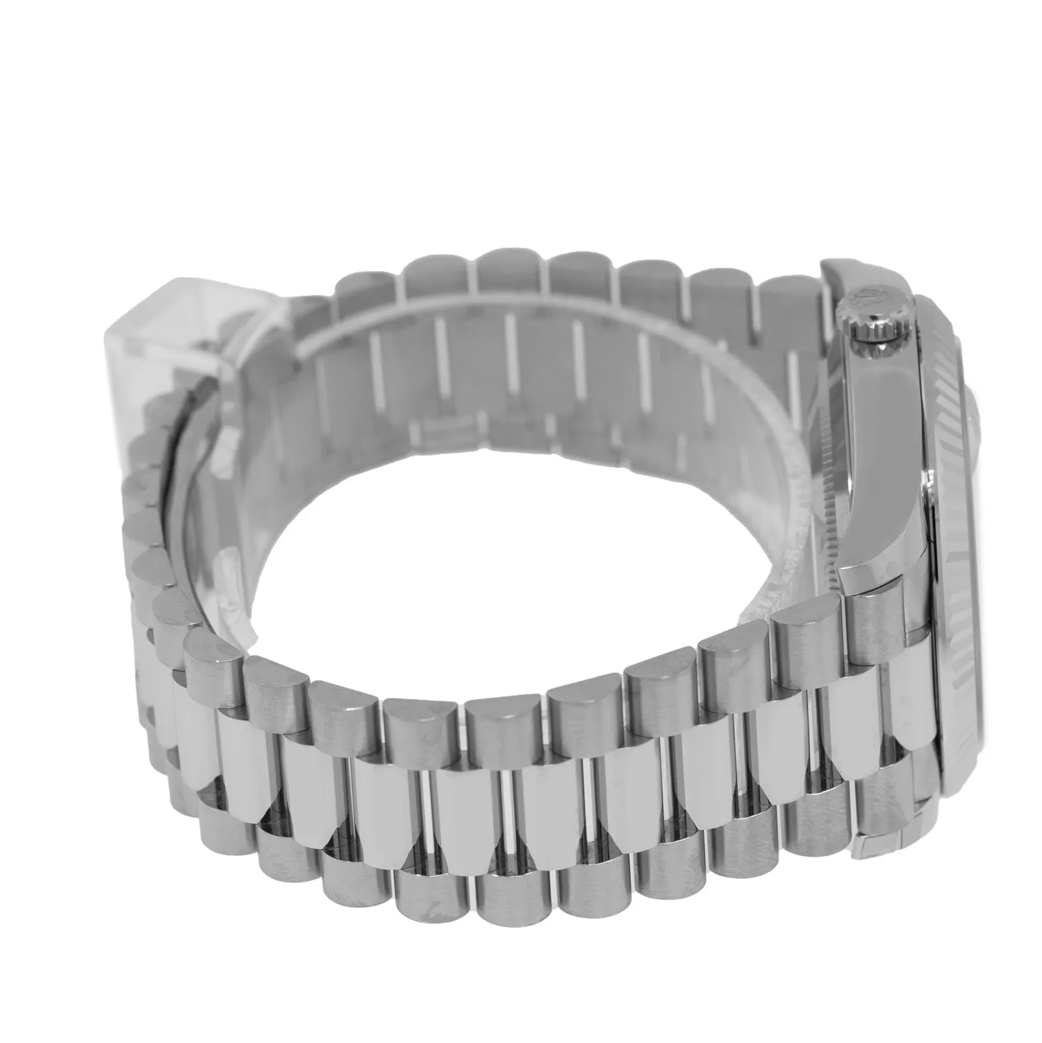 Rolex Day-Date 40mm White Gold White Roman Dial President 228239