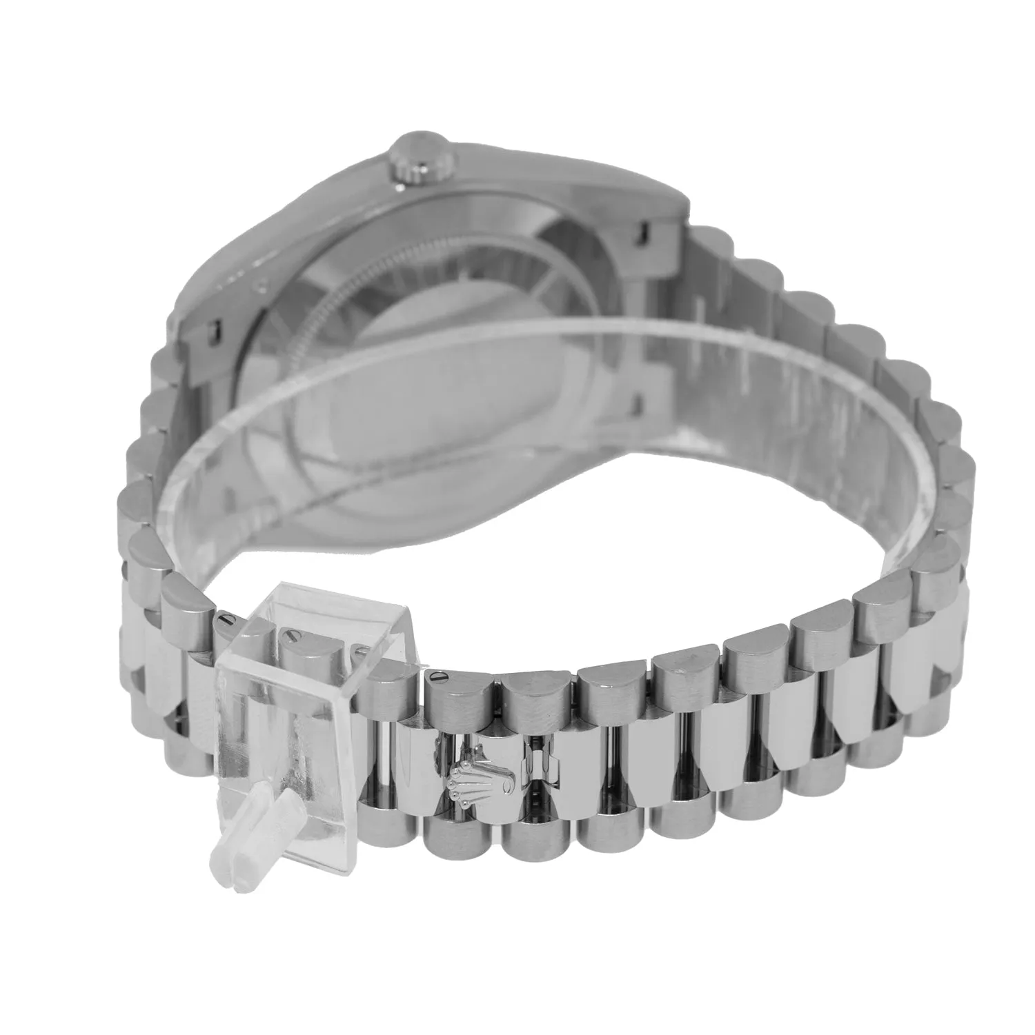 Rolex Day-Date 40mm White Gold White Roman Dial President 228239
