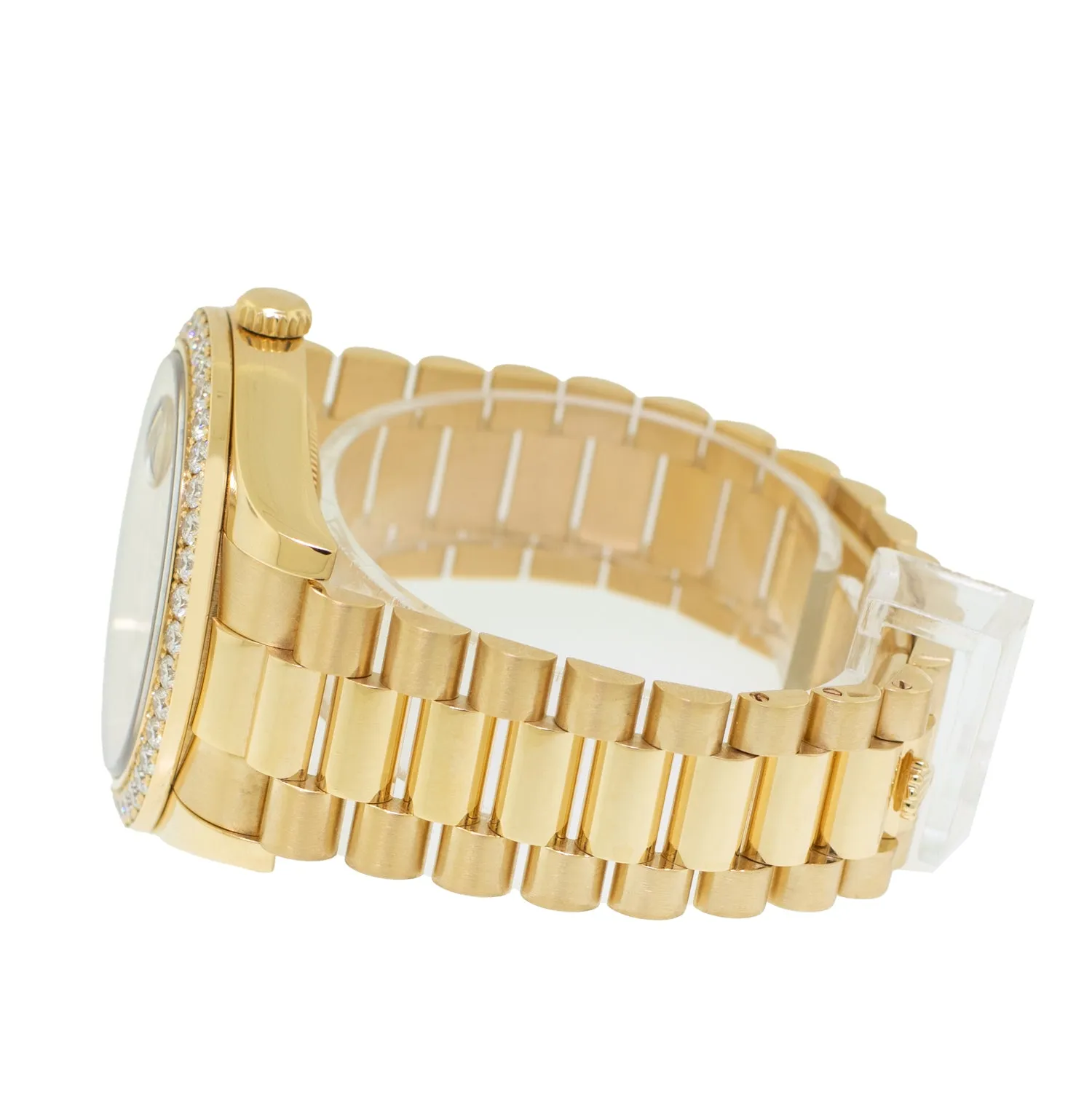 Rolex Day-Date 41mm Yellow Gold Factory Champagne Diamond Dial & Diamond Bezel 218348