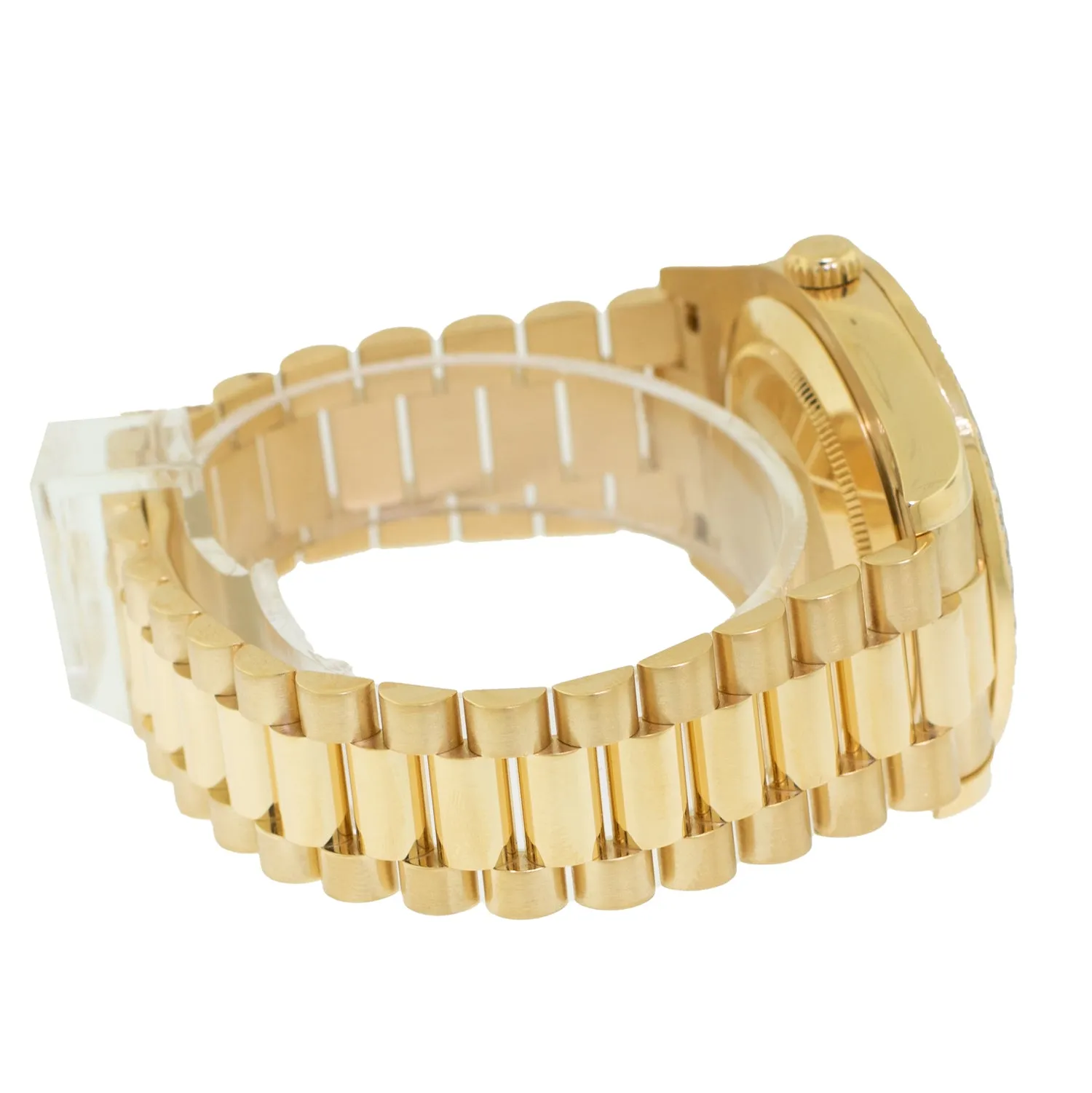Rolex Day-Date 41mm Yellow Gold Factory Champagne Diamond Dial & Diamond Bezel 218348