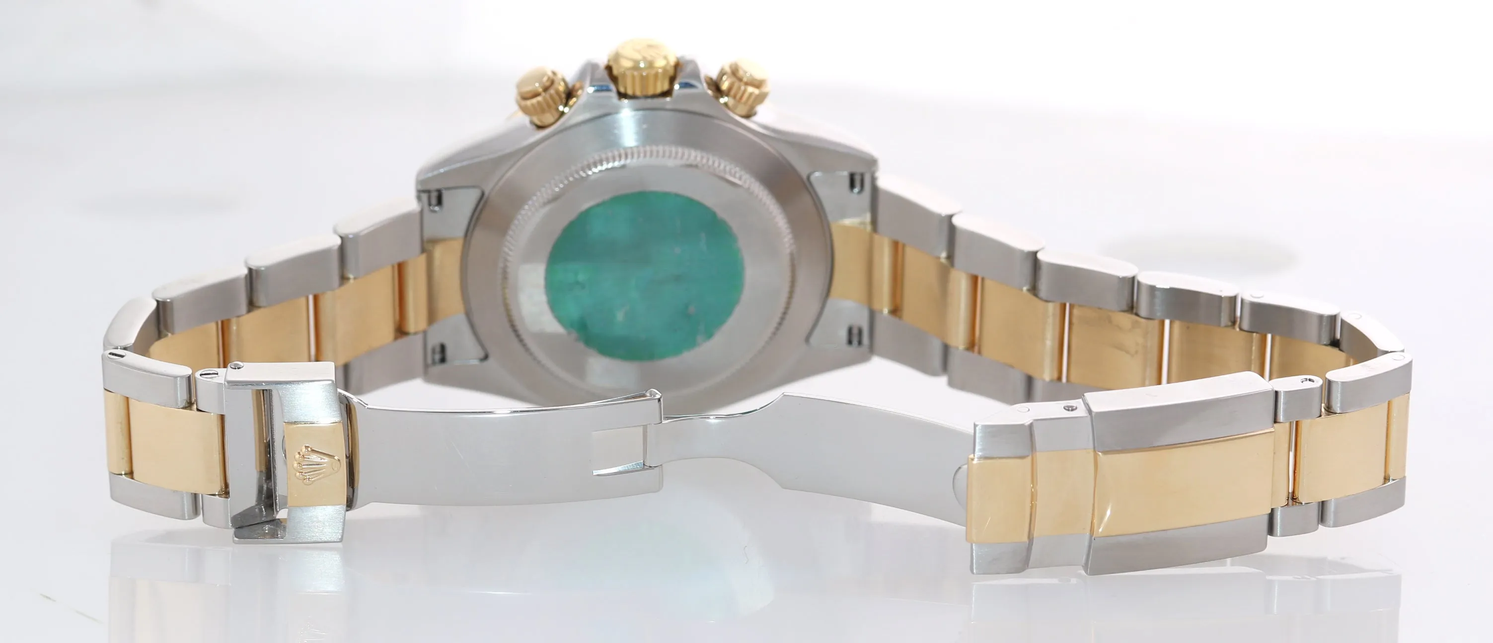 Rolex Daytona 116523 Original Mother of Pearl Diamond Steel Gold Two Tone Watch