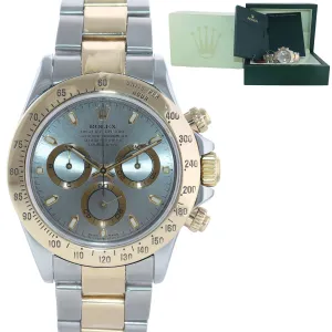 Rolex Daytona 116523 Slate Steel 18k Yellow Gold Two Tone Watch