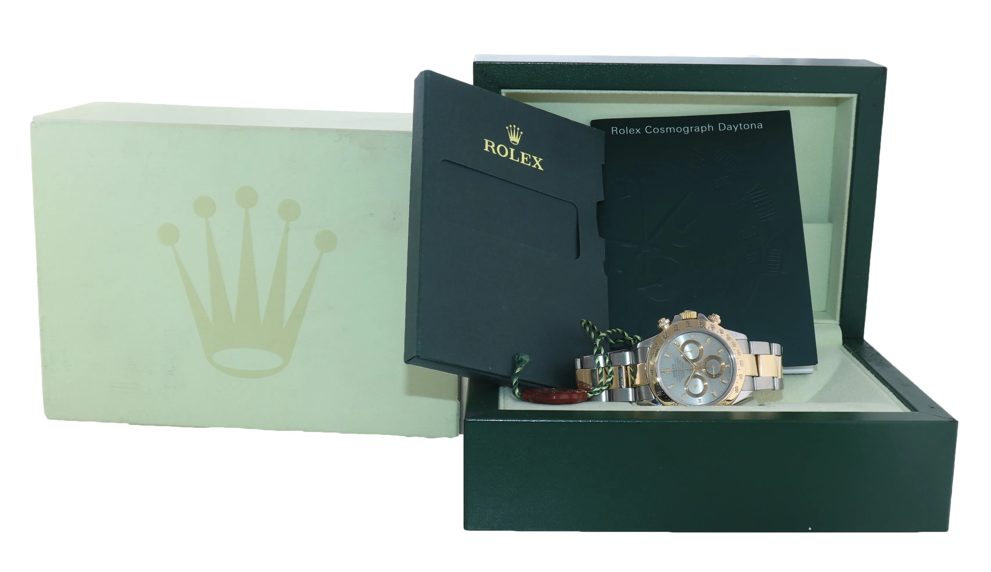 Rolex Daytona 116523 Slate Steel 18k Yellow Gold Two Tone Watch