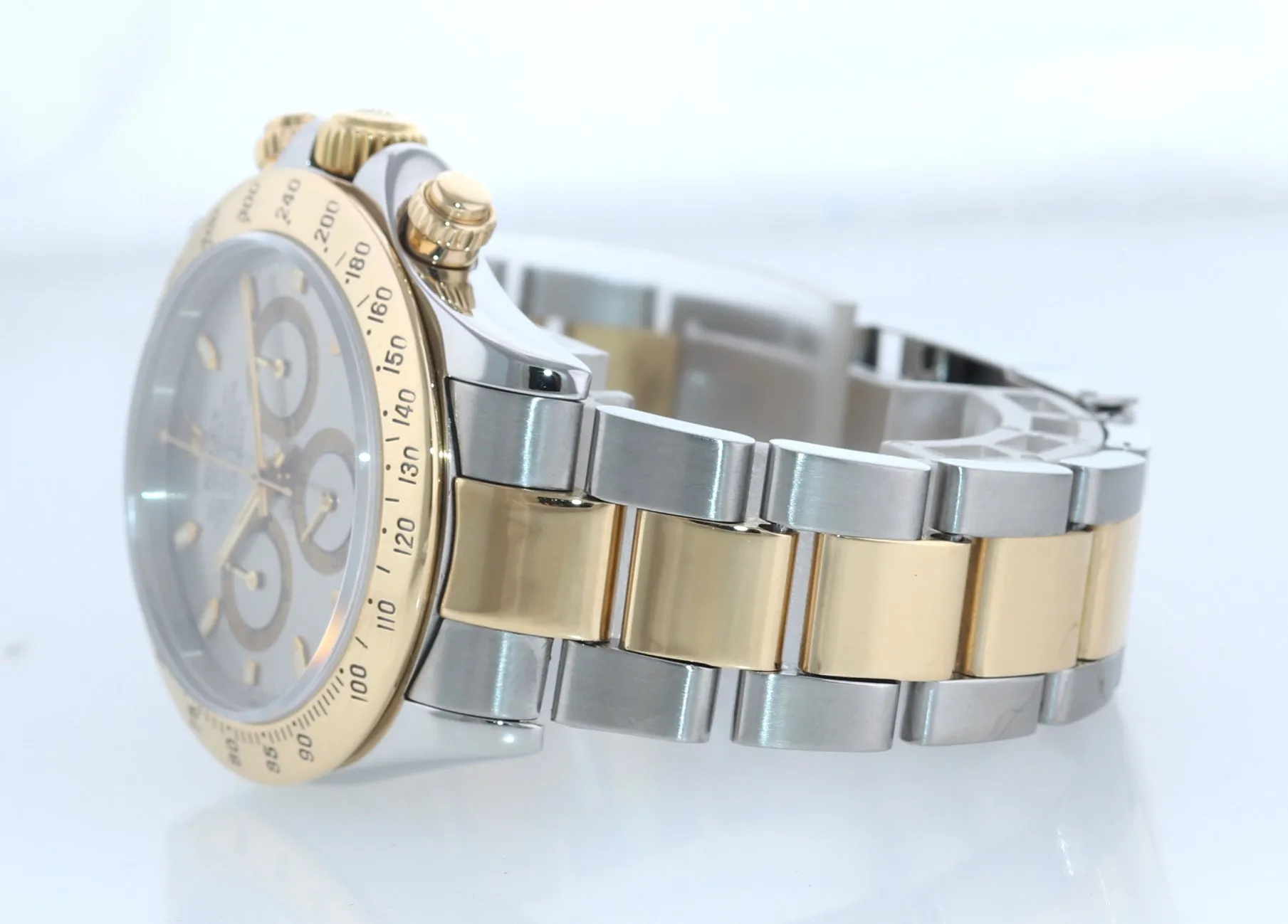 Rolex Daytona 116523 Slate Steel 18k Yellow Gold Two Tone Watch