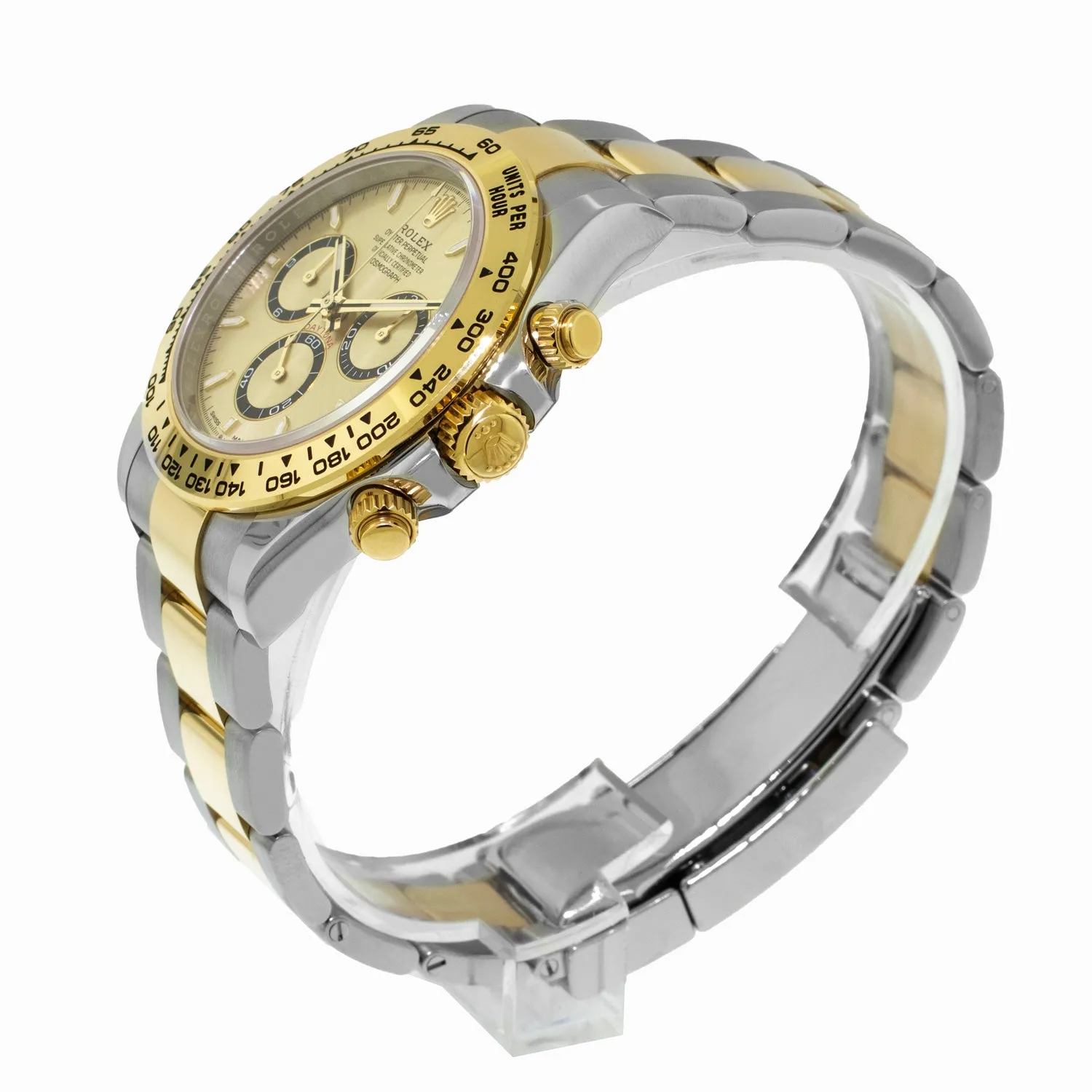 Rolex Daytona 40mm Yellow Gold and Steel Champagne Index Dial & Gold Bezel 126503