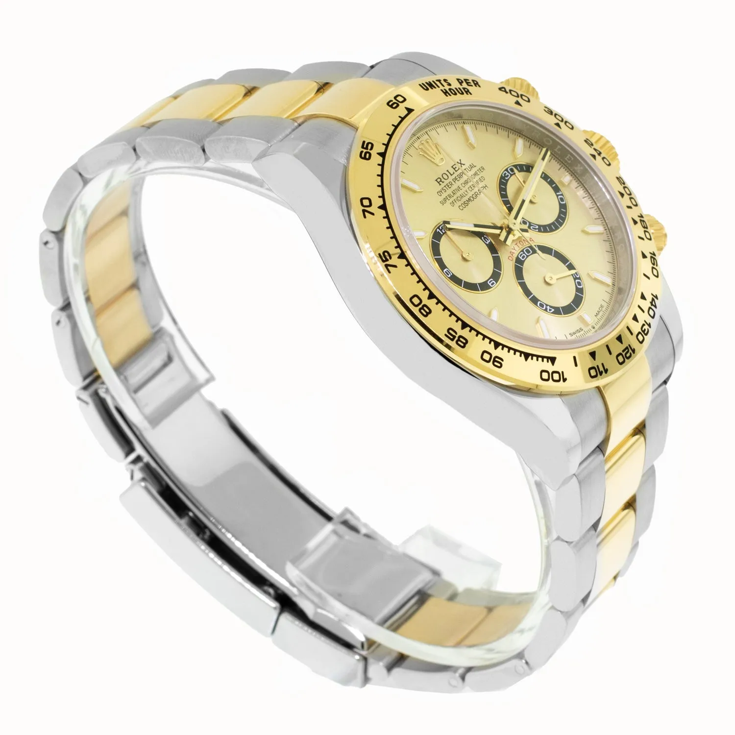 Rolex Daytona 40mm Yellow Gold and Steel Champagne Index Dial & Gold Bezel 126503