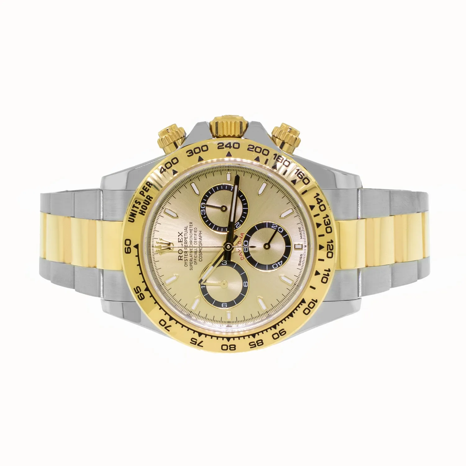 Rolex Daytona 40mm Yellow Gold and Steel Champagne Index Dial & Gold Bezel 126503