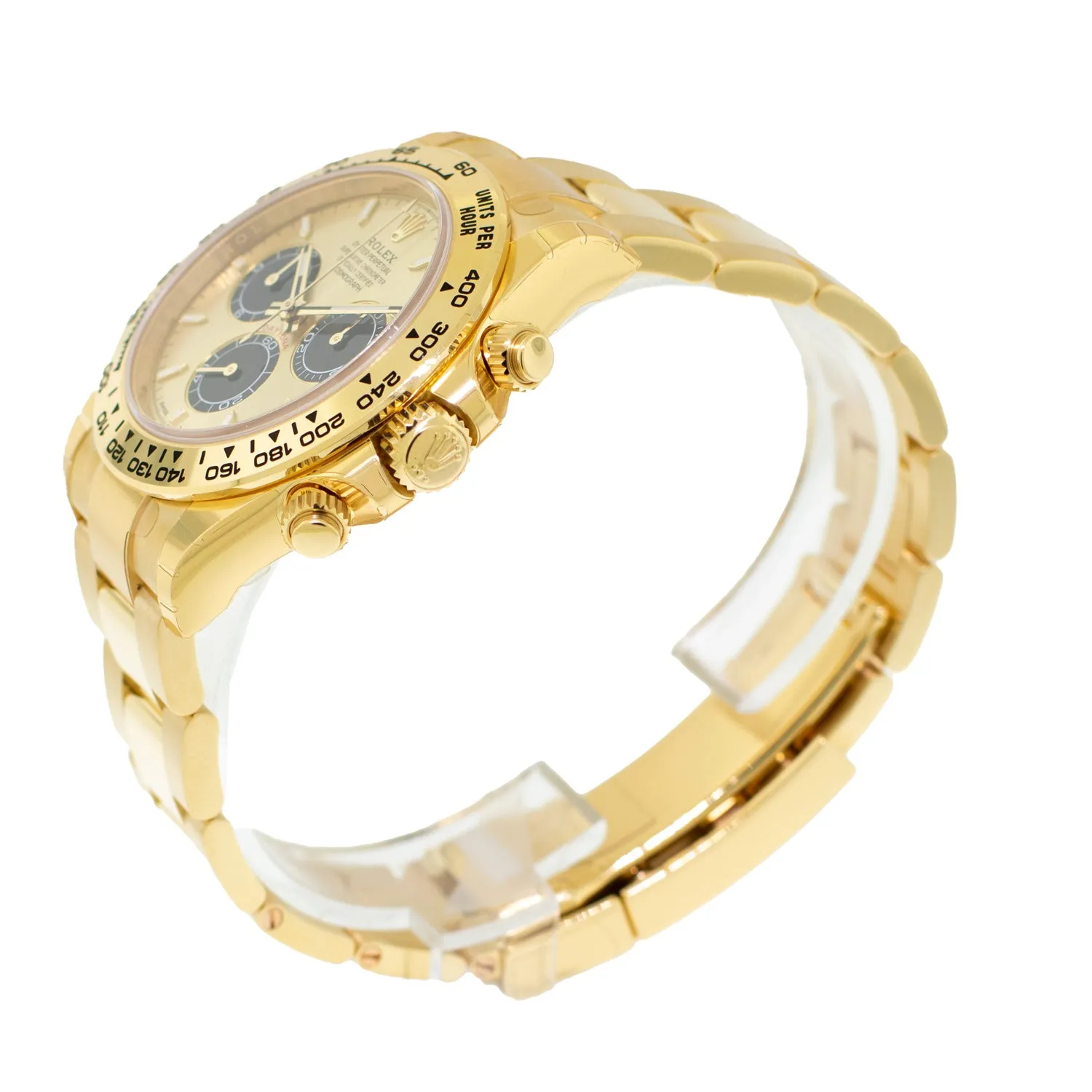 Rolex Daytona 40mm Yellow Gold Champagne Index Dial & Gold Bezel 126508