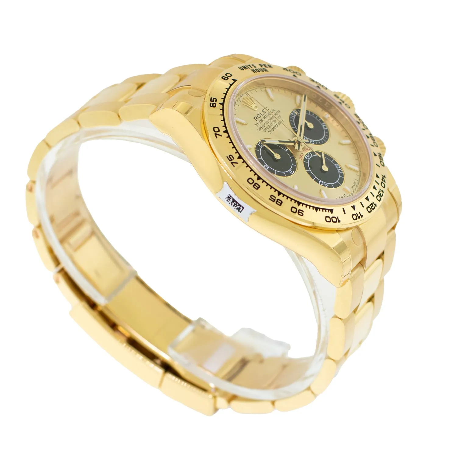 Rolex Daytona 40mm Yellow Gold Champagne Index Dial & Gold Bezel 126508