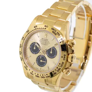 Rolex Daytona 40mm Yellow Gold Champagne Index Dial & Gold Bezel 126508