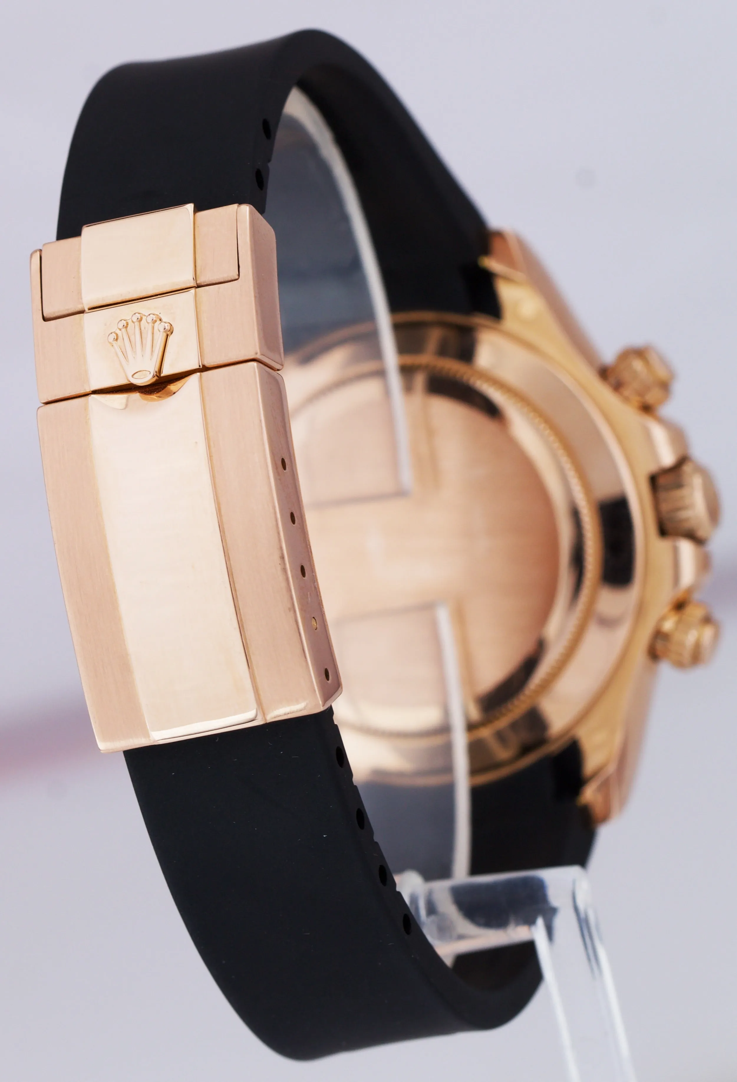 Rolex Daytona Cosmograph 18K Rose Gold Chocolate Arabic Rubber 40mm Watch 116515