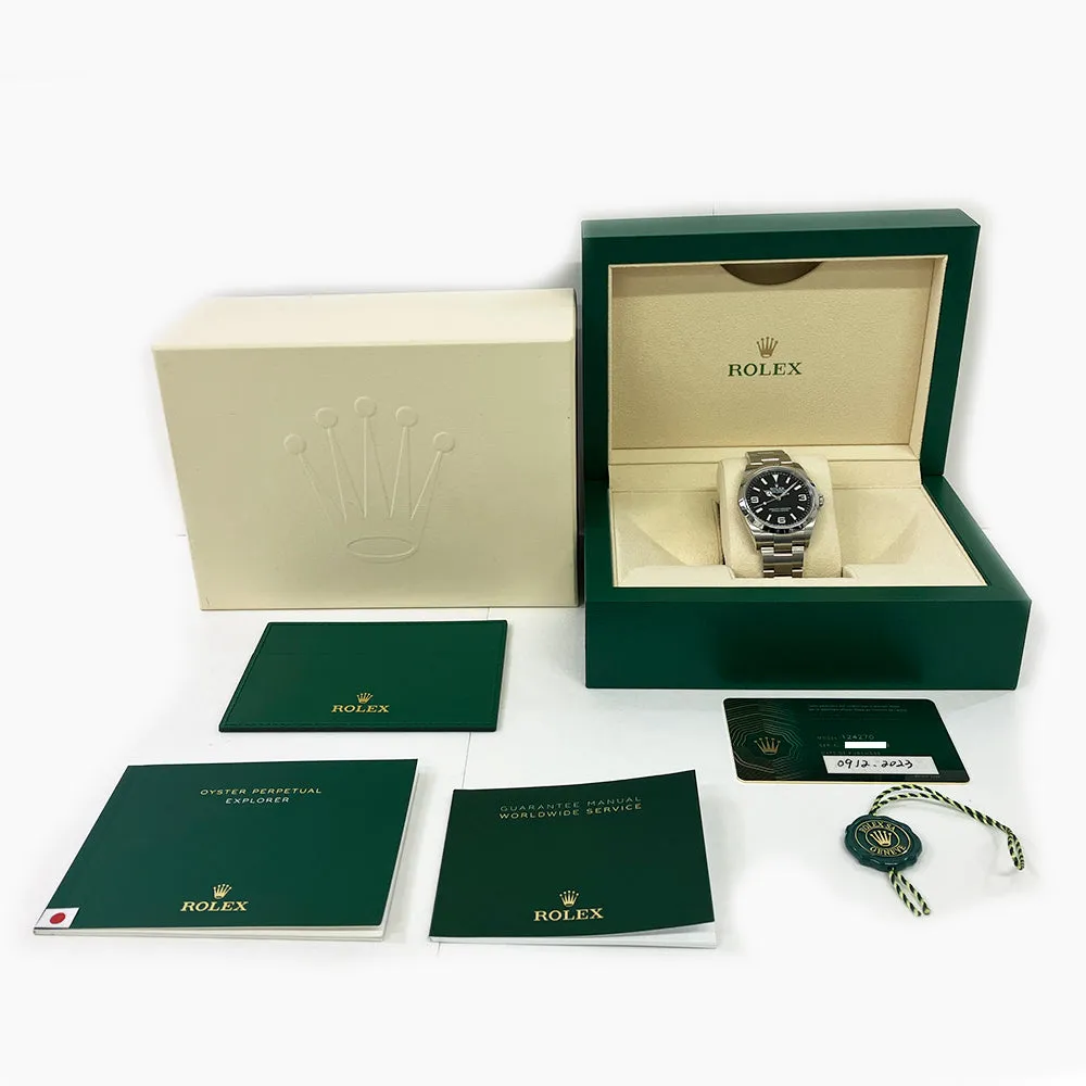 Rolex Explorer 124270 Black Dial Dec 2023