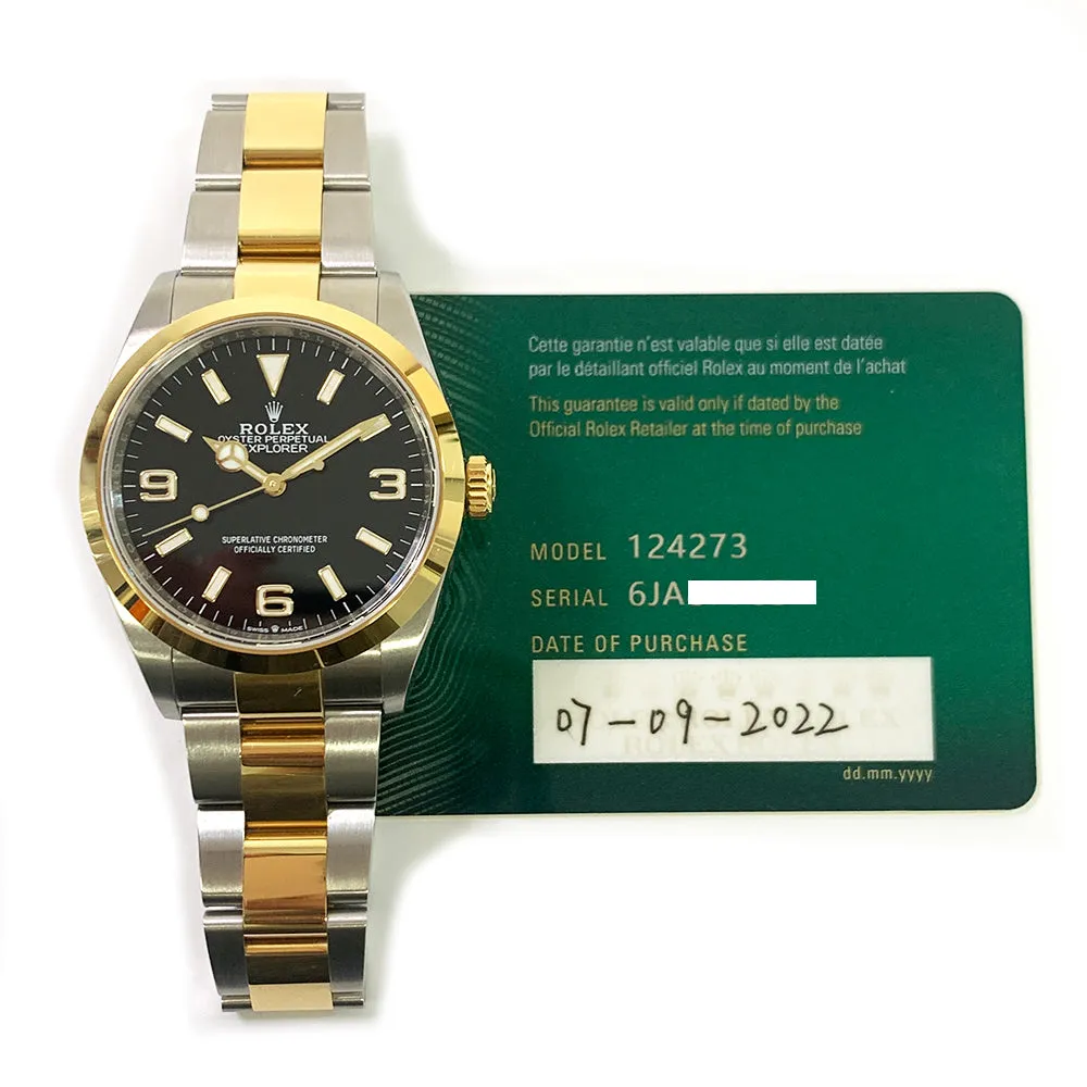 Rolex Explorer 124273 Black Dial Sep 2022