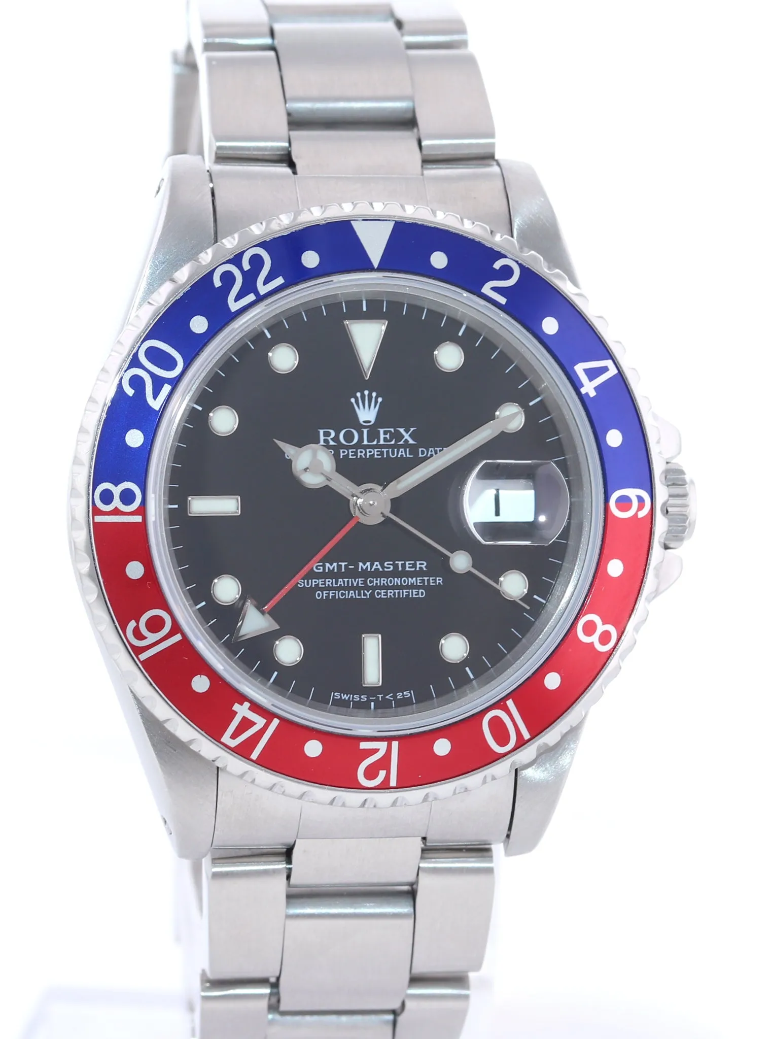 Rolex GMT-Master 2 Steel 16700 Watch Pepsi Blue Red Tritium Steel Watch Box