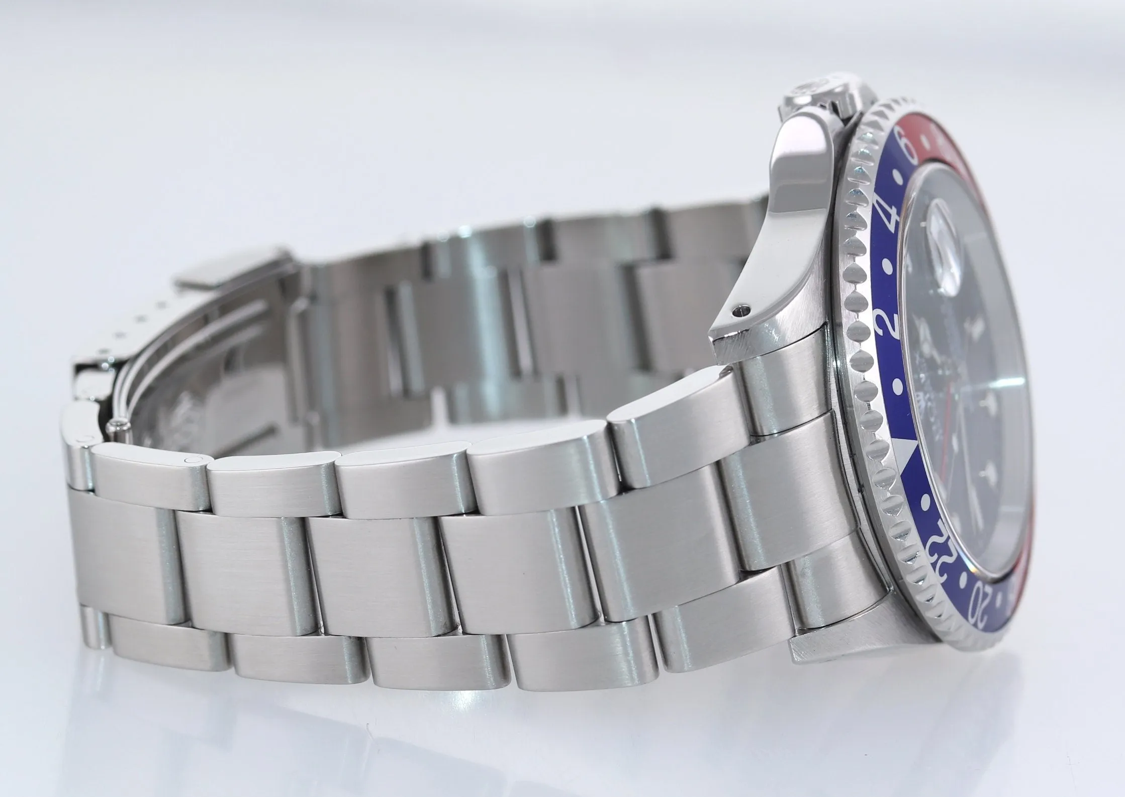 Rolex GMT-Master II Pepsi Steel Blue Red 16710 Watch SEL Box