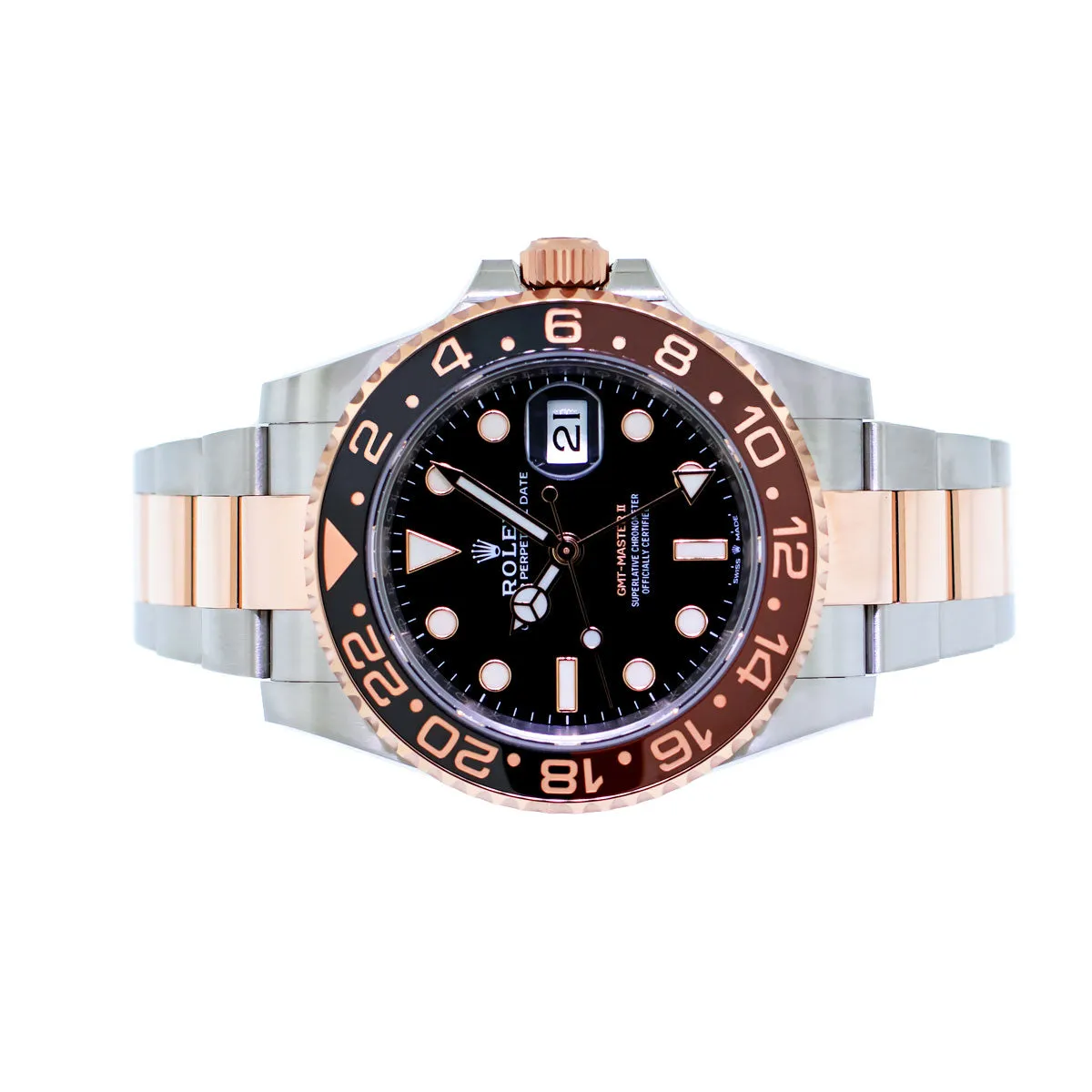 Rolex GMT-Master II "Root Beer" 40mm Everose Gold and Steel Black Dial & Brown Black Bezel 126711CHNR