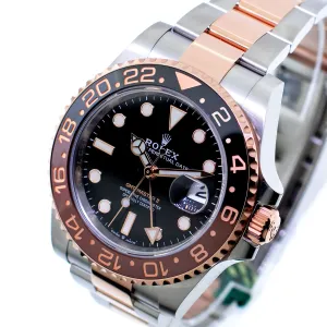 Rolex GMT-Master II "Root Beer" 40mm Everose Gold and Steel Black Dial & Brown Black Bezel 126711CHNR