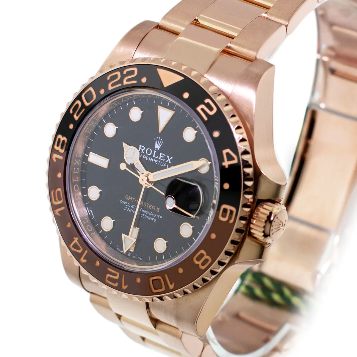 Rolex GMT-Master II "Root Beer" 40mm Everose Gold Black Dial & Brown Black Bezel 126715CHNR