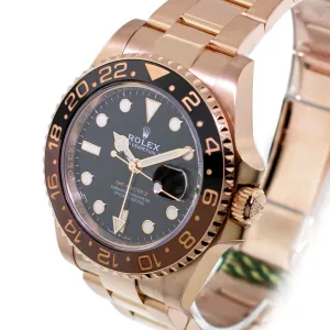 Rolex GMT-Master II "Root Beer" 40mm Everose Gold Black Dial & Brown Black Bezel 126715CHNR