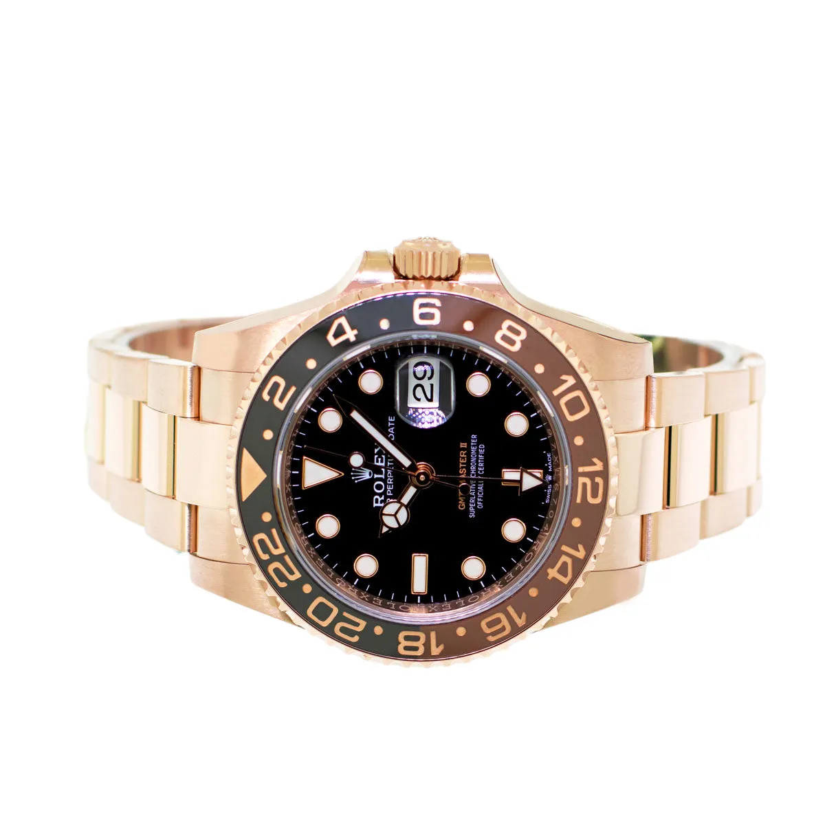 Rolex GMT-Master II "Root Beer" 40mm Everose Gold Black Dial & Brown Black Bezel 126715CHNR