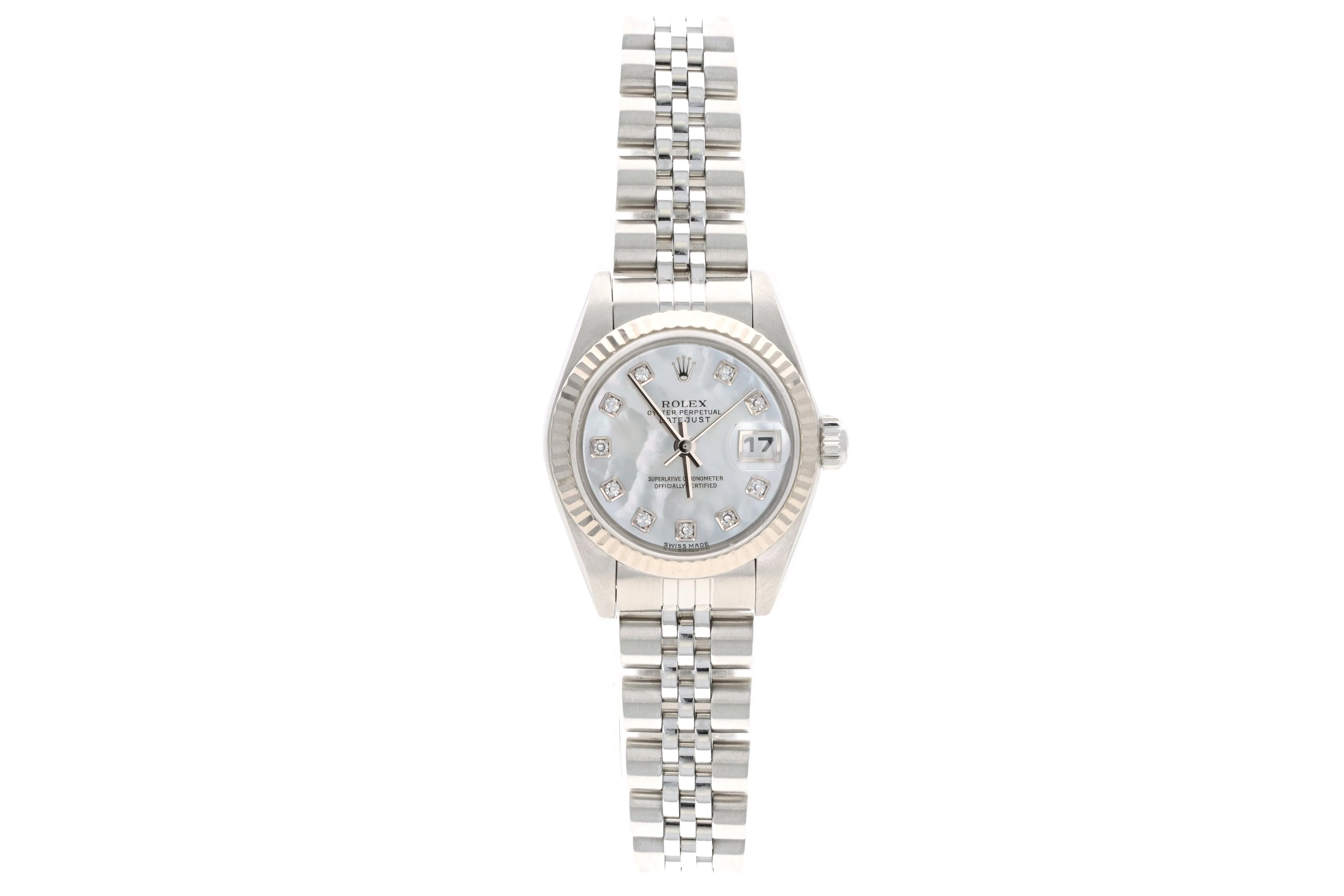 Rolex Ladies Datejust 26mm MOP Diamond dial with box and papers