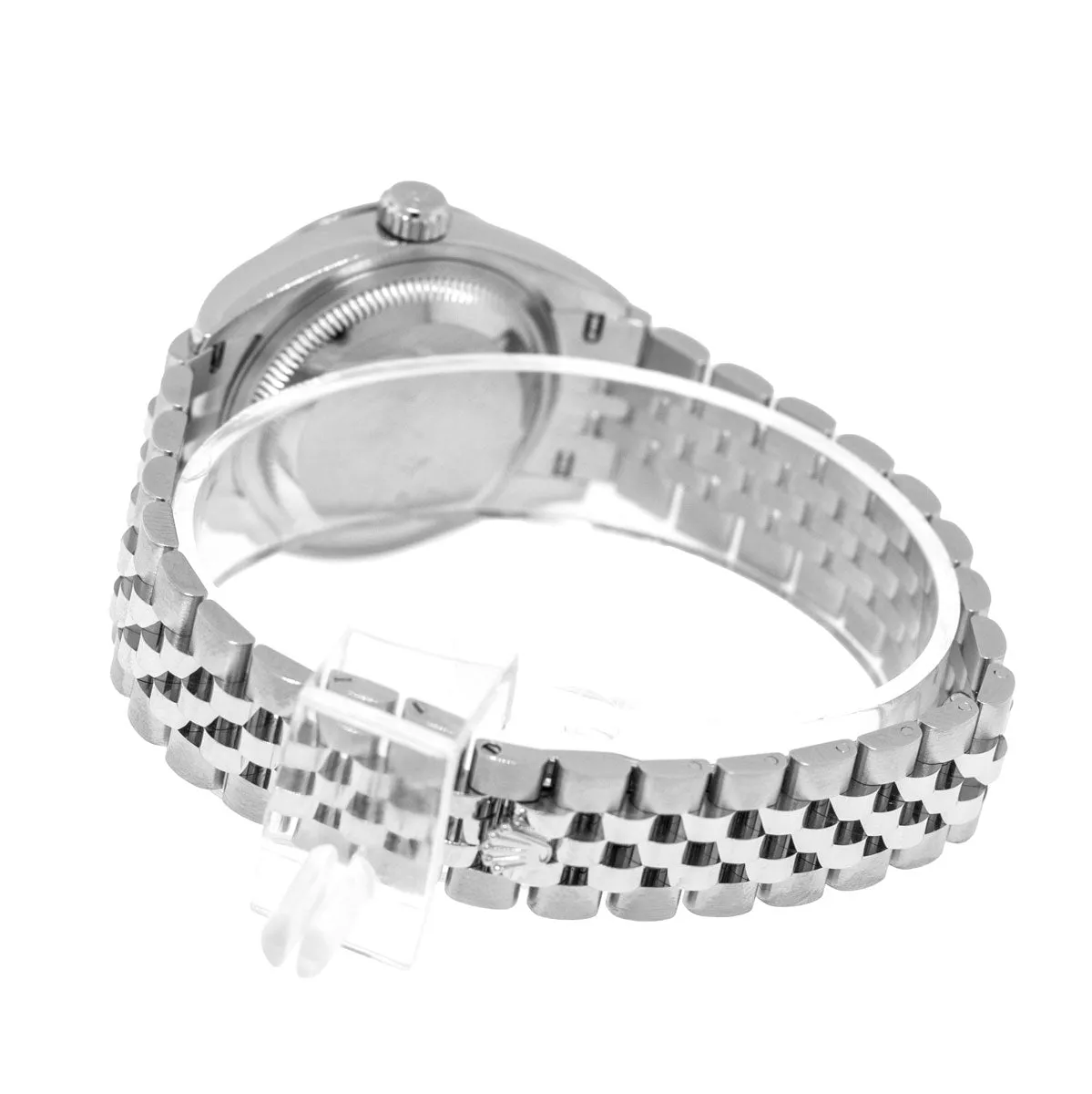 Rolex Lady-Datejust 28mm White Gold Steel Pink Diamond Dial Fluted Bezel 279174