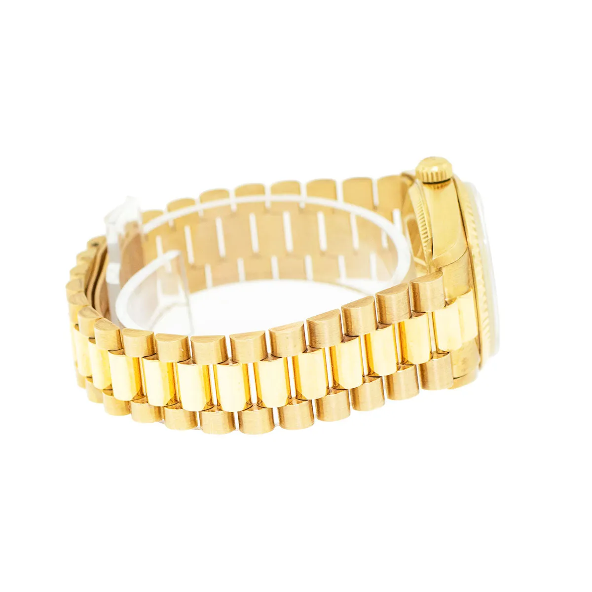 Rolex Lady-Datejust 31mm Yellow Gold Rhodium Diamond Dial & Fluted Bezel 68278