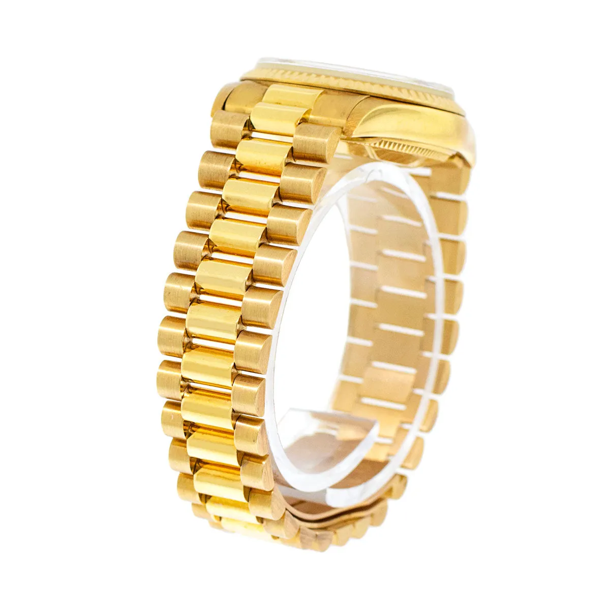 Rolex Lady-Datejust 31mm Yellow Gold Rhodium Diamond Dial & Fluted Bezel 68278