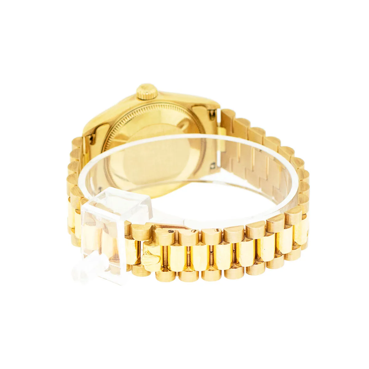 Rolex Lady-Datejust 31mm Yellow Gold Rhodium Diamond Dial & Fluted Bezel 68278