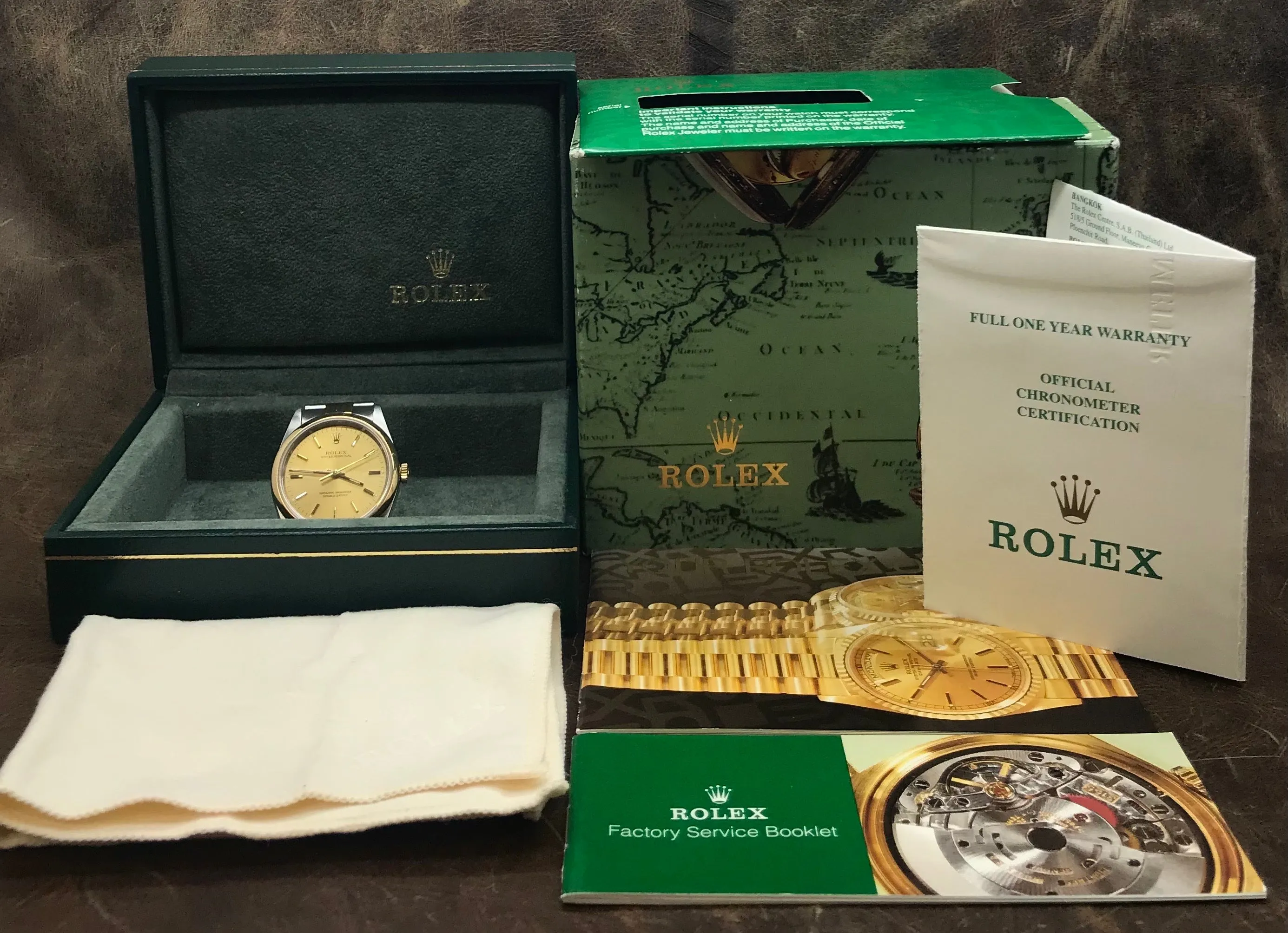 Rolex Oyster Perpetual 34mm 14203 Champagne Dial Automatic Watch