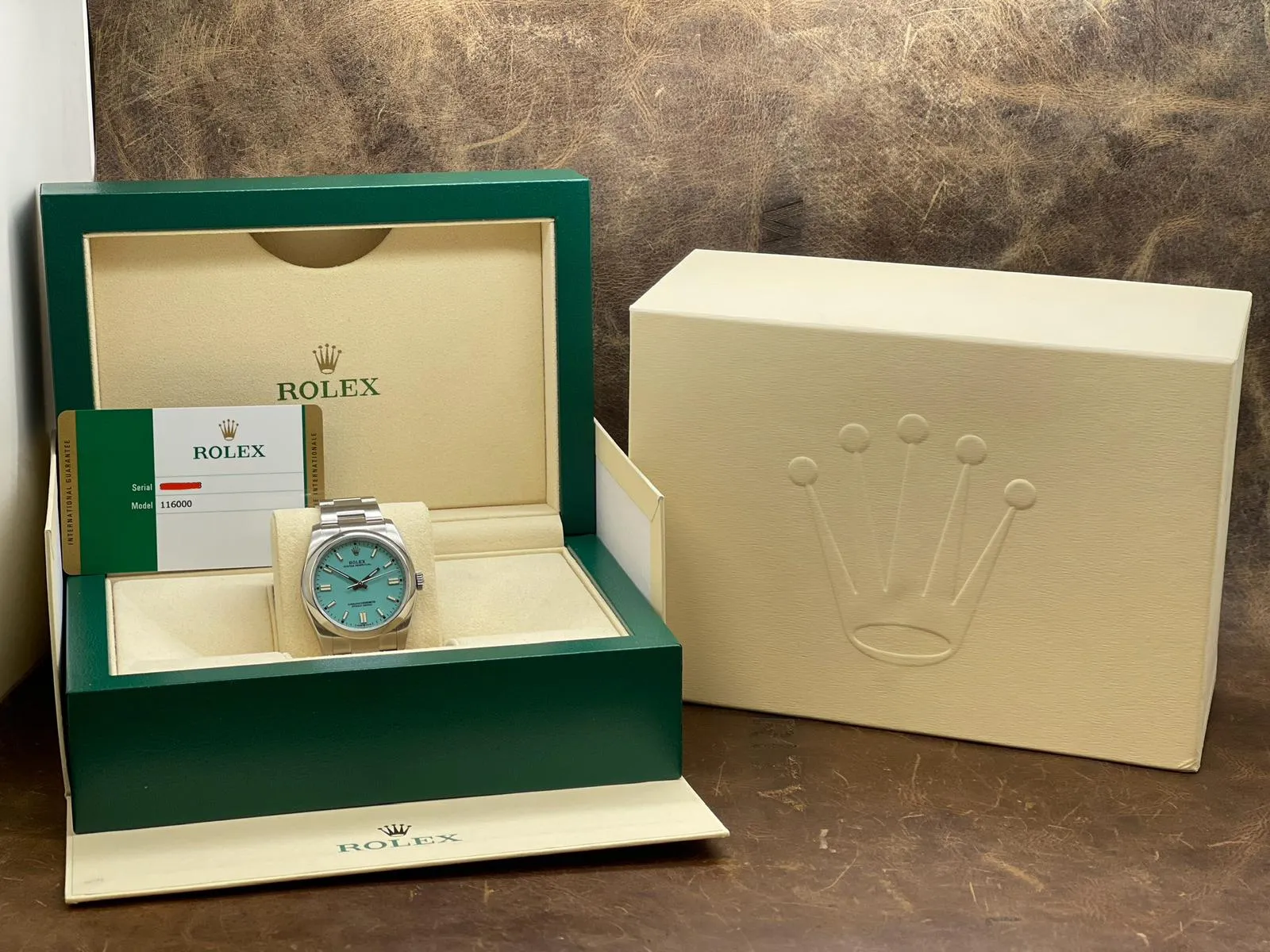 Rolex Oyster Perpetual 36mm 116000 Custom Tiffany Dial Automatic Watch