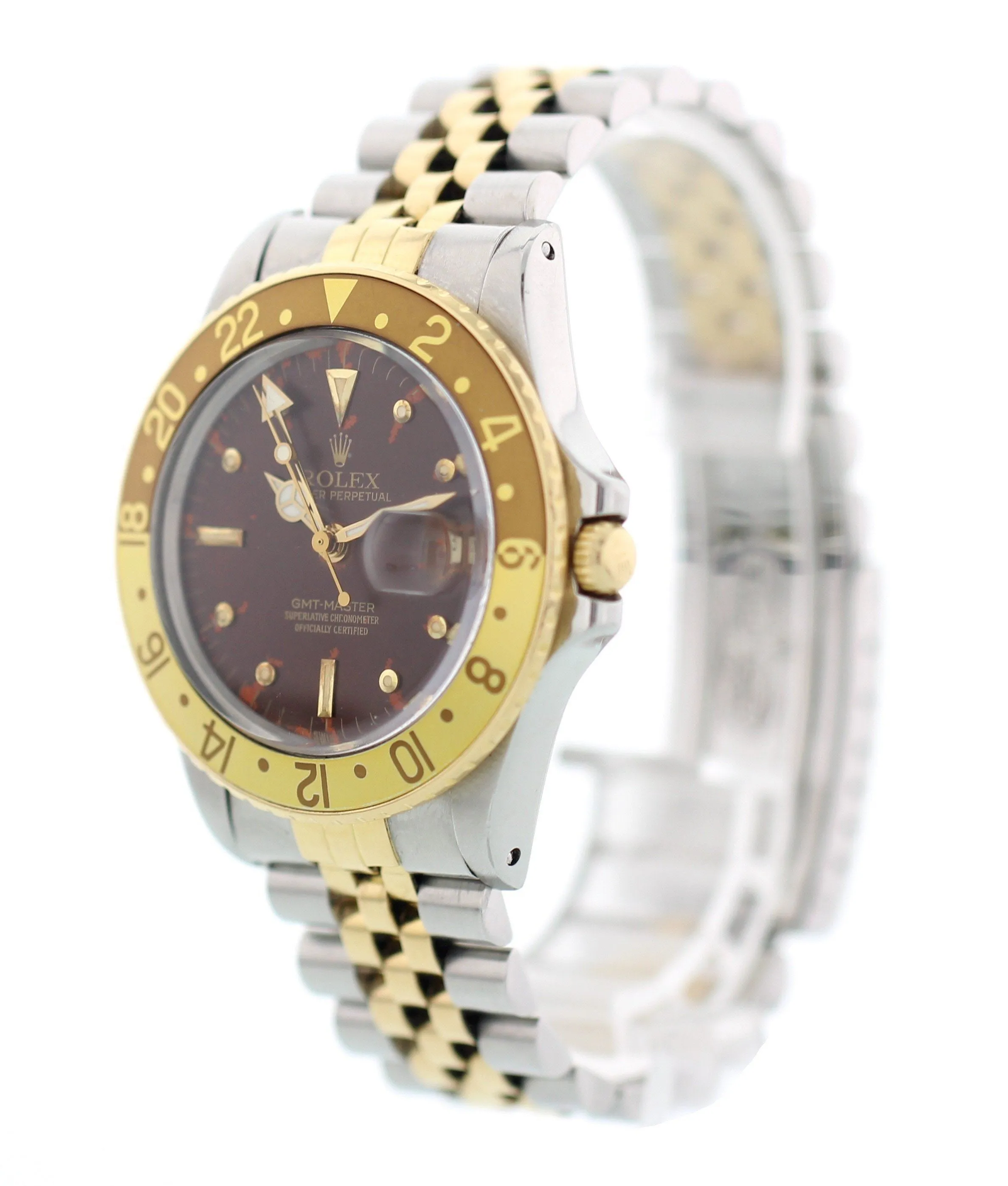 Rolex Oyster Perpetual Date GMT Master 16753 Root Beer Nipple Dial