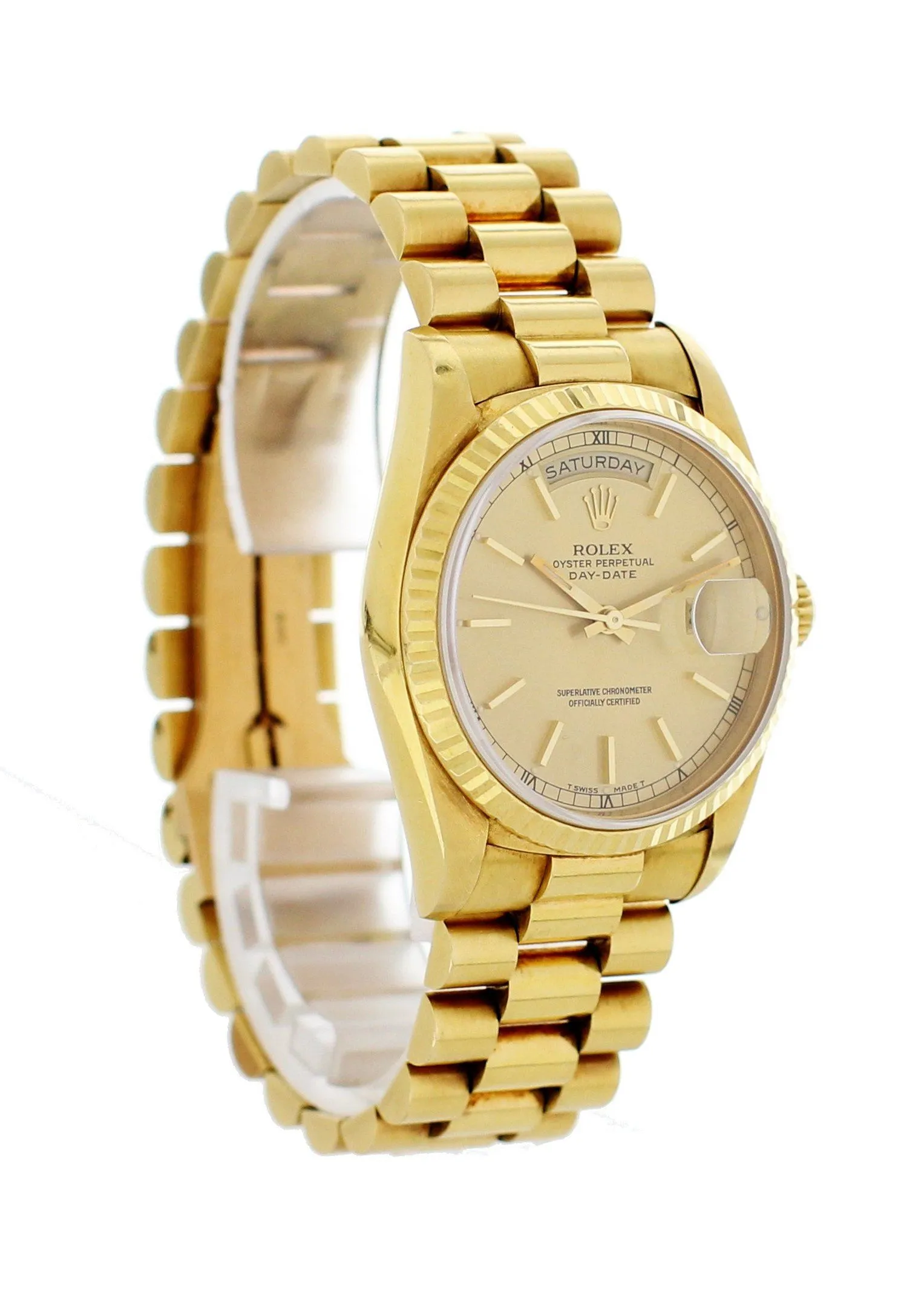 Rolex Oyster Perpetual Day-Date President 18238 18K Yellow Gold Mens Watch