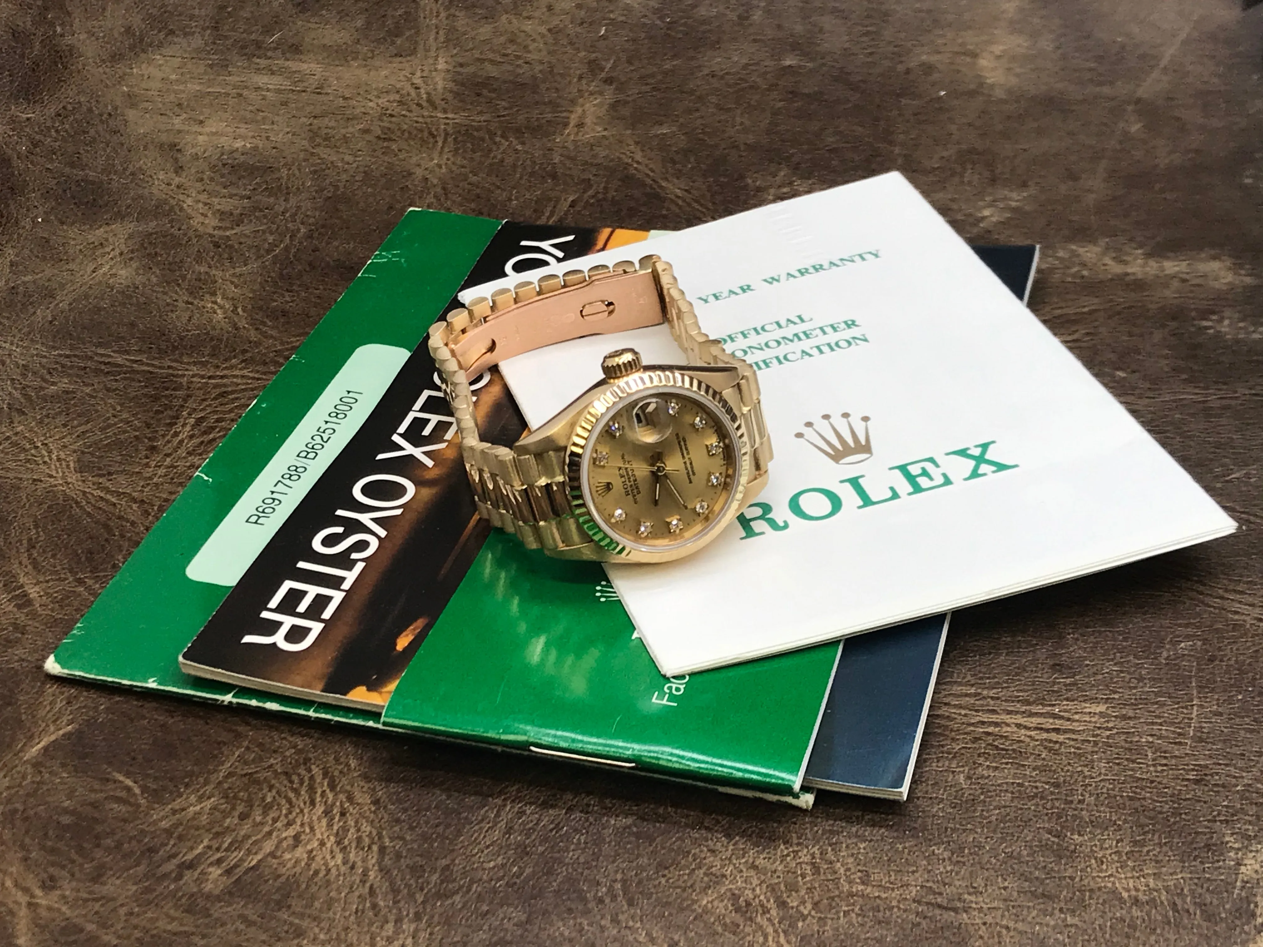 Rolex President 26mm Ladies President 69178 Gold Dial Automatic Women's Watch
