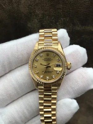 Rolex President 26mm Ladies President 69178 Gold Dial Automatic Women's Watch