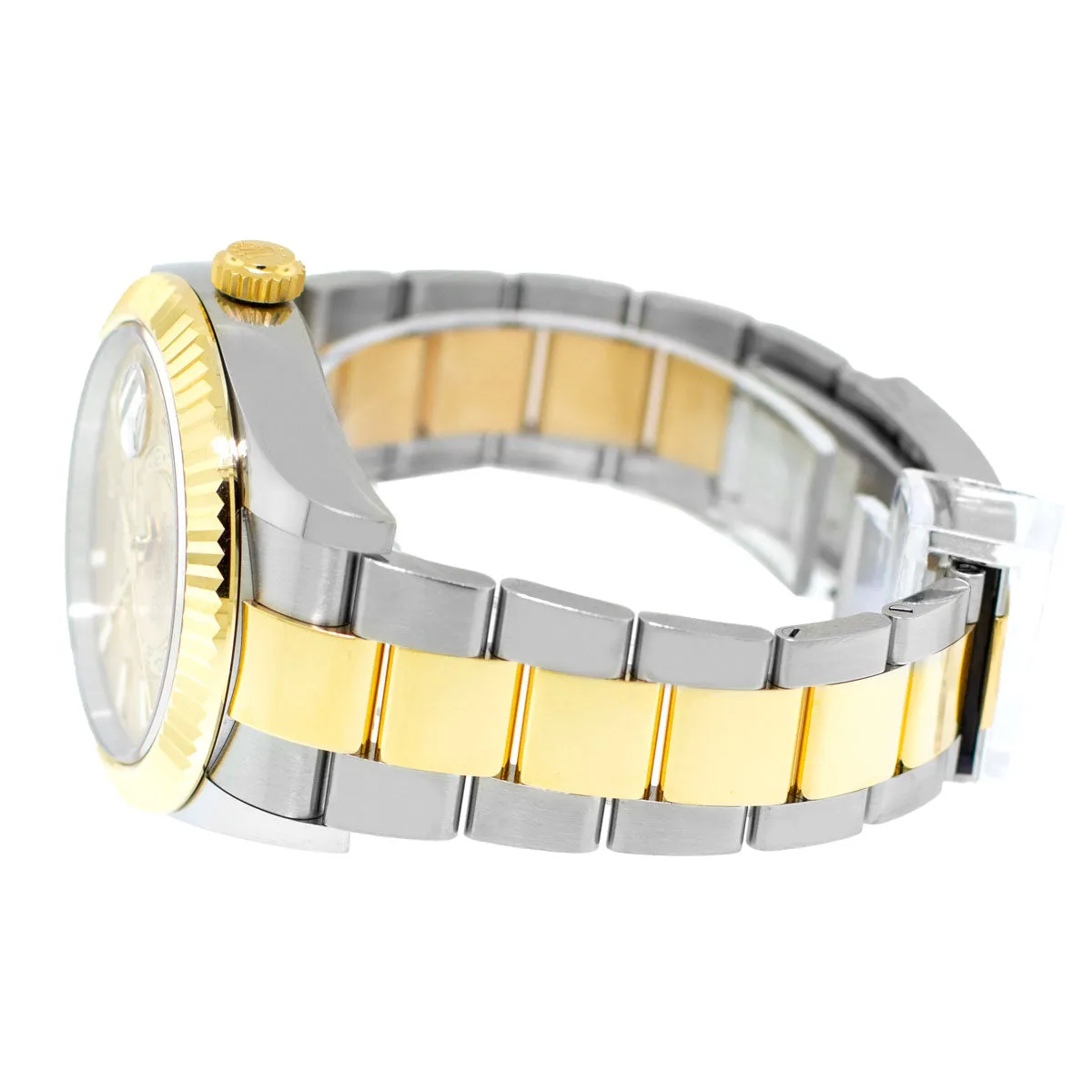 Rolex Sky-Dweller 42mm Yellow Gold & Stainless Steel Champagne Index Dial Fluted Bezel 336933