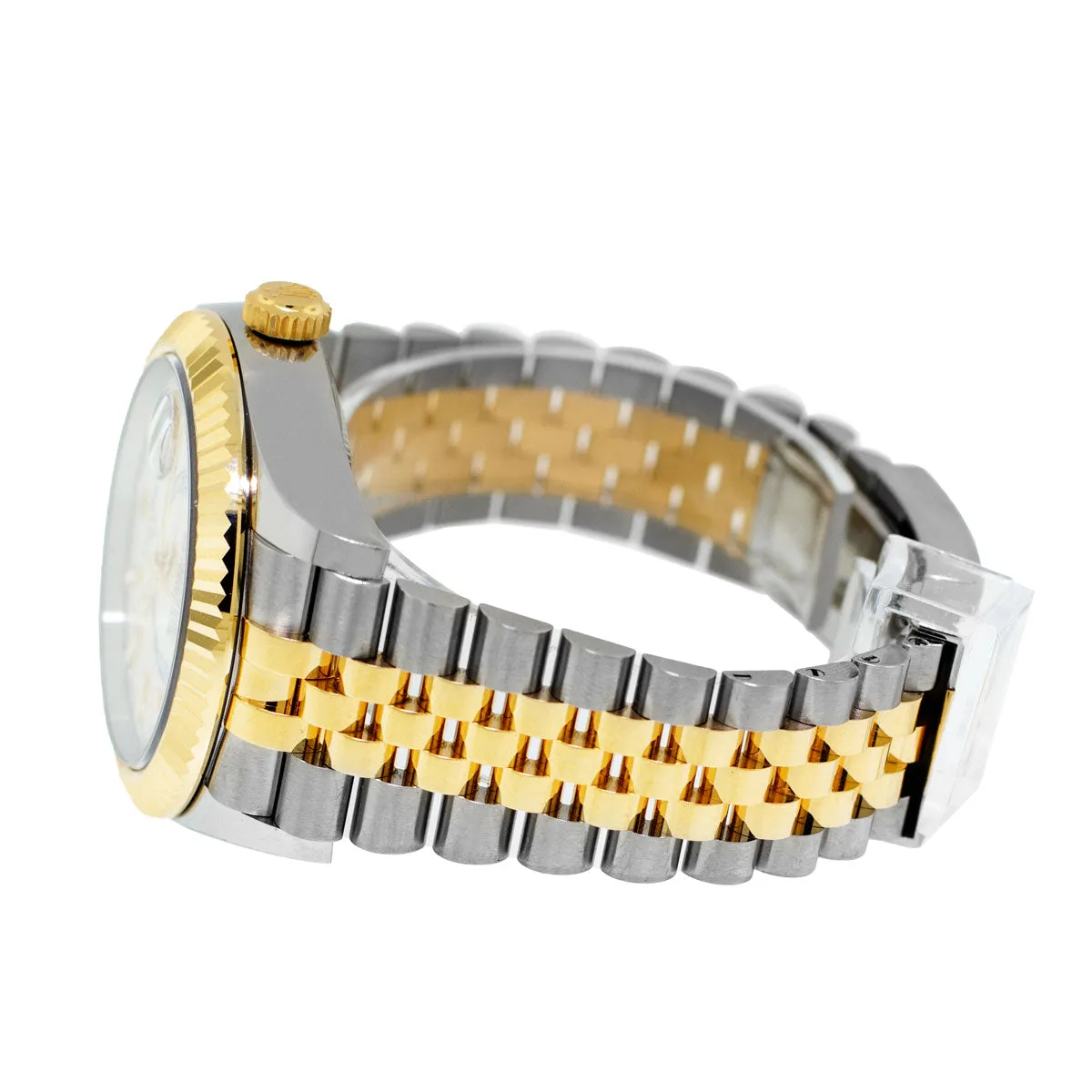 Rolex Sky-Dweller 42mm Yellow Gold & Stainless Steel White Index Dial Fluted Bezel 336933