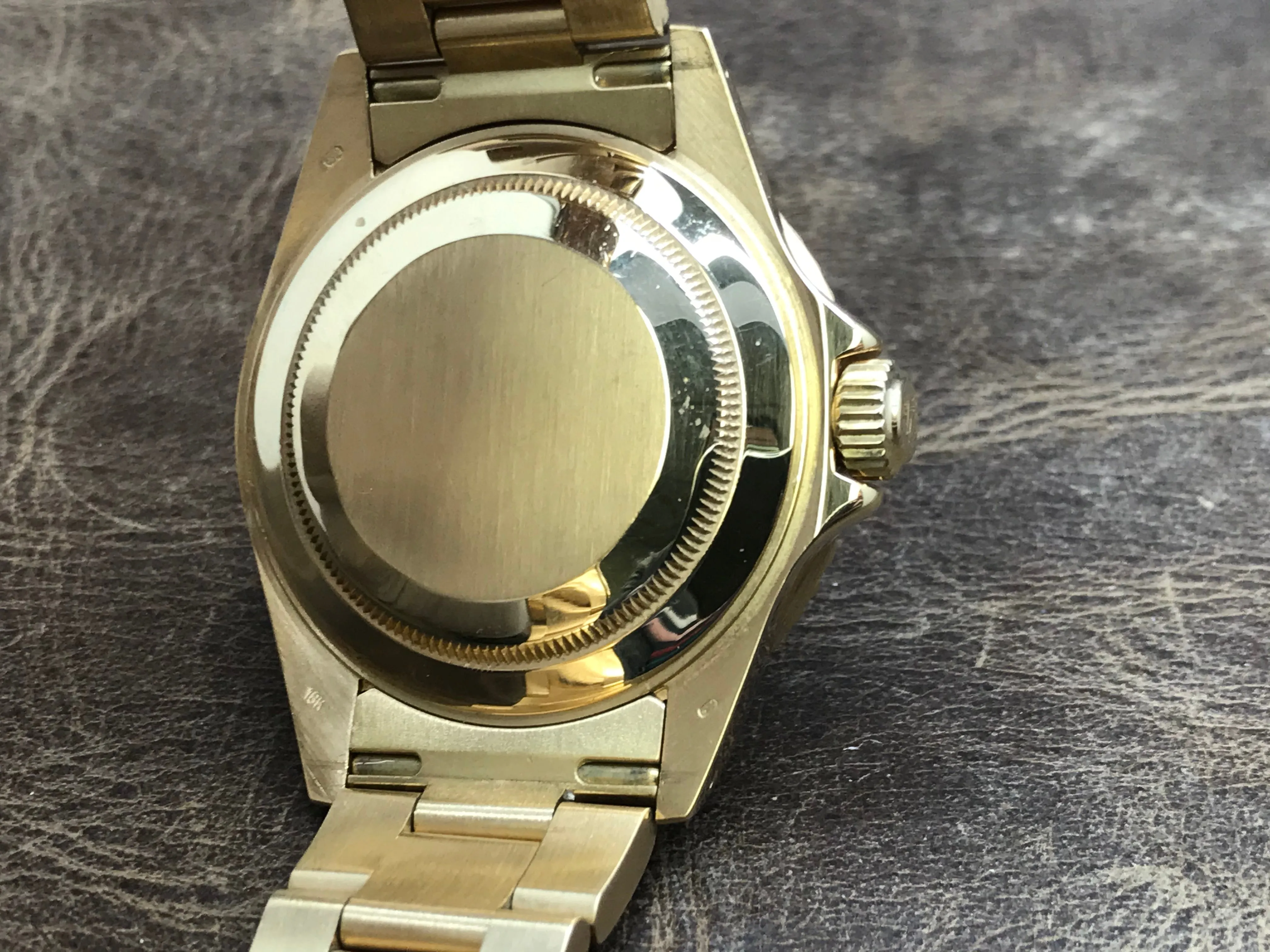 Rolex Submariner 18k Gold 16618 Blue Dial Automatic Men's Watch