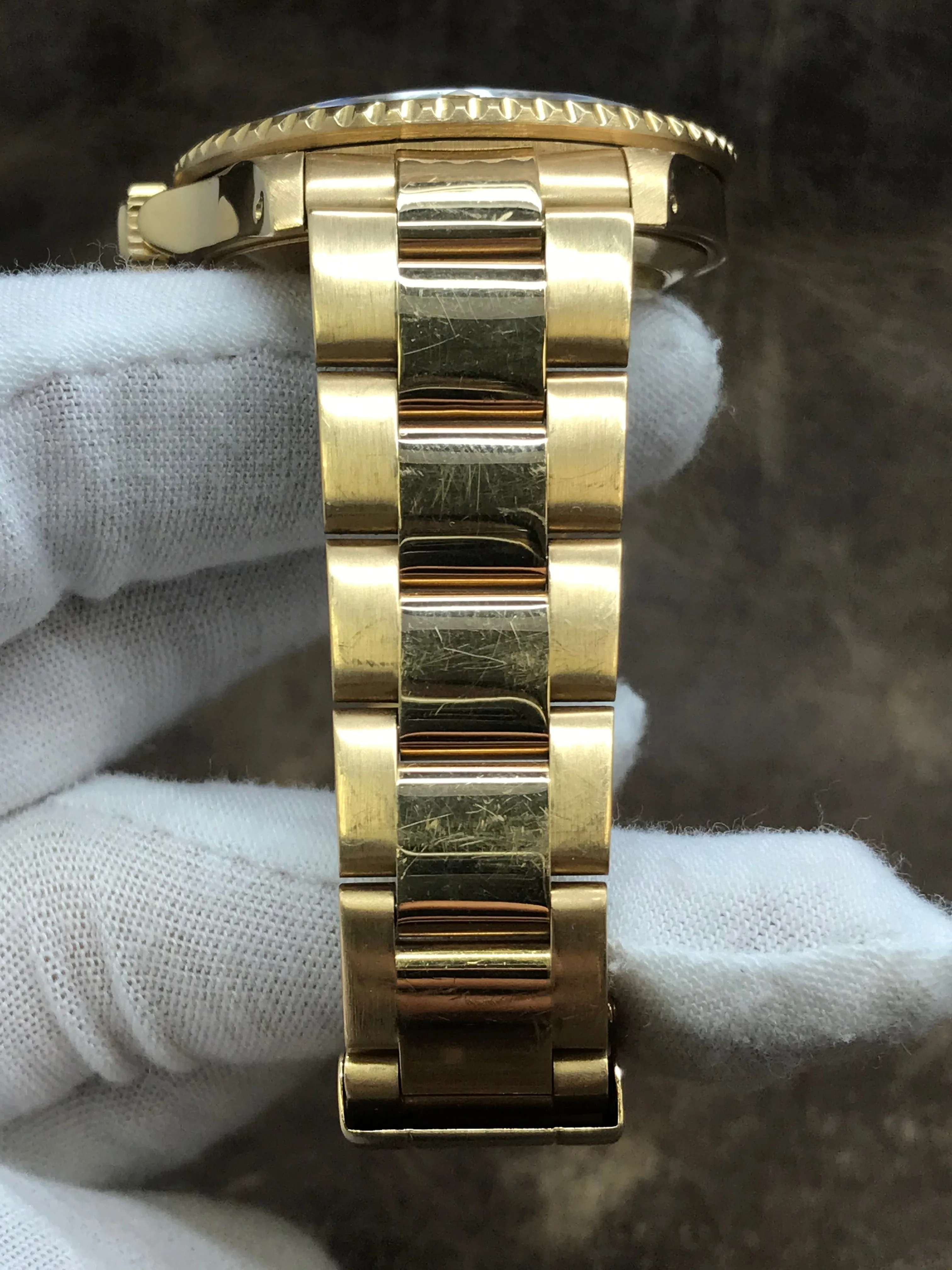 Rolex Submariner 18k Gold 16618 Blue Dial Automatic Men's Watch