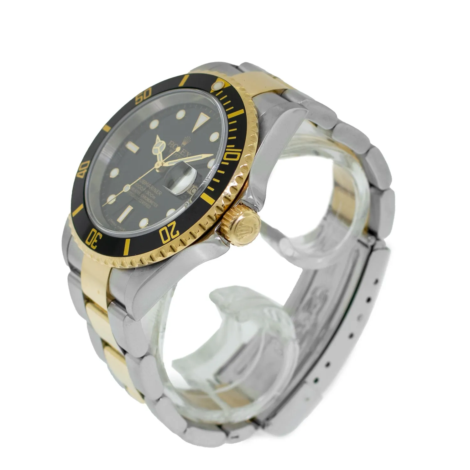 Rolex Submariner 40mm Yellow Gold & Steel Black Dial Black & Black Bezel 16613