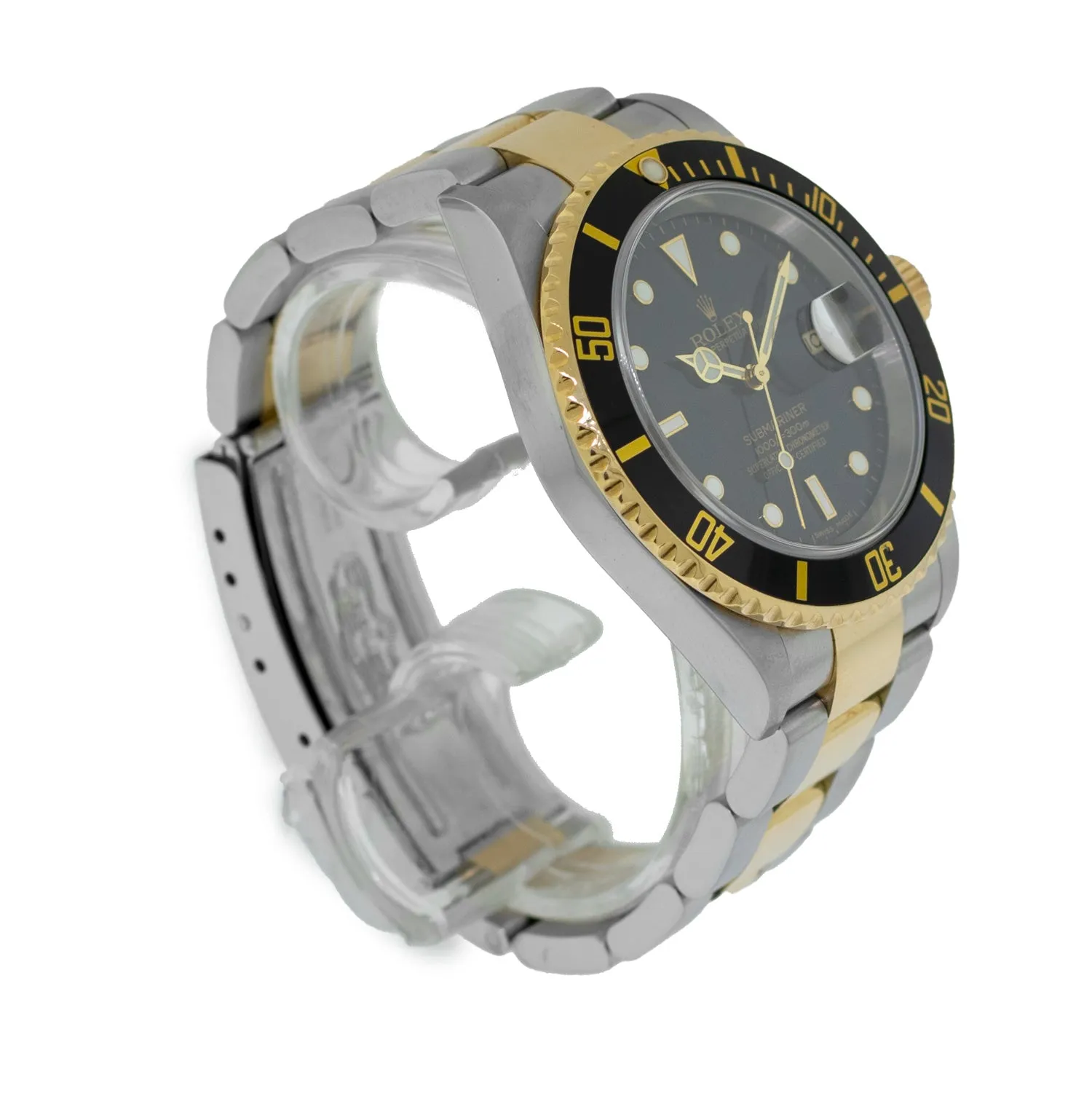 Rolex Submariner 40mm Yellow Gold & Steel Black Dial Black & Black Bezel 16613