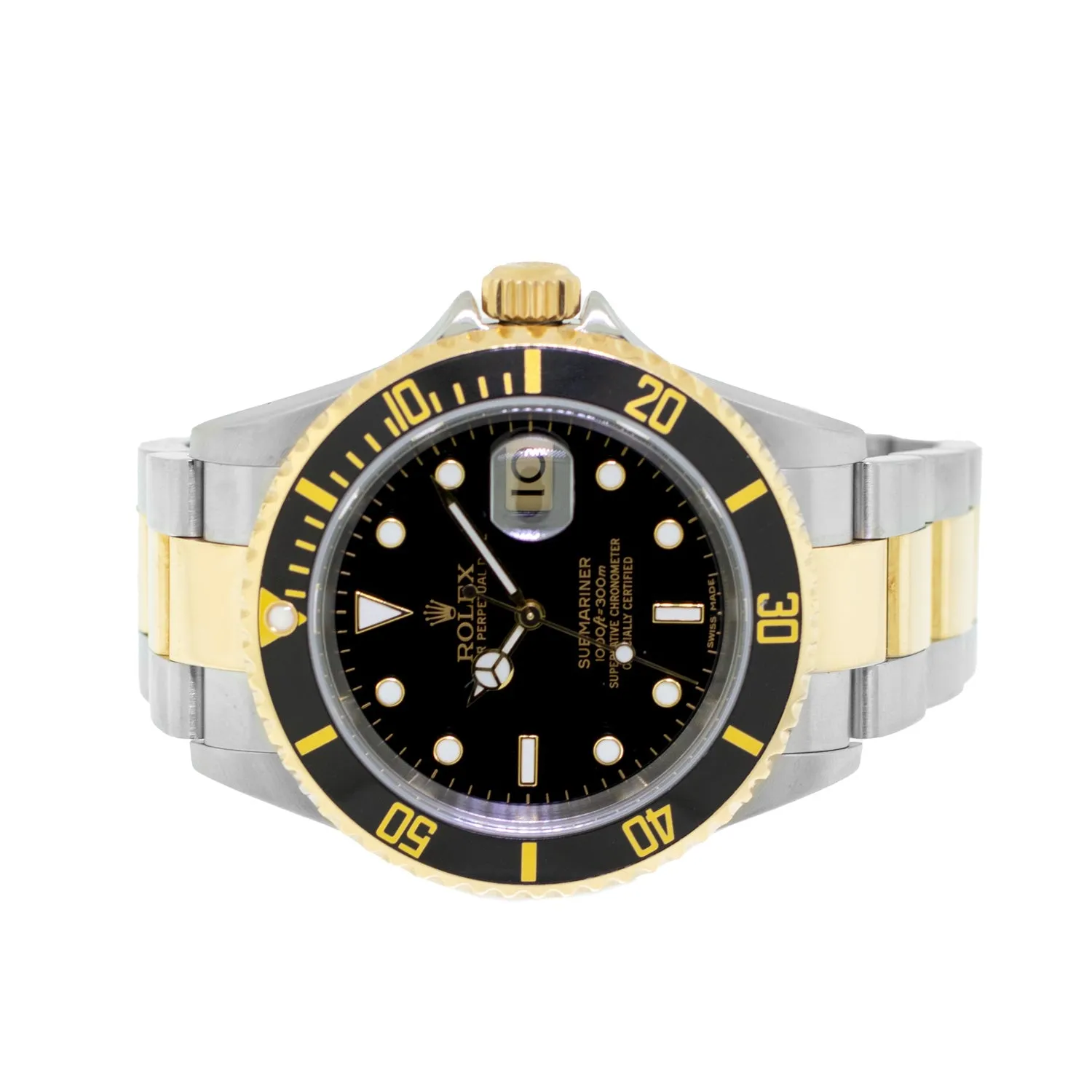 Rolex Submariner 40mm Yellow Gold & Steel Black Dial Black & Black Bezel 16613
