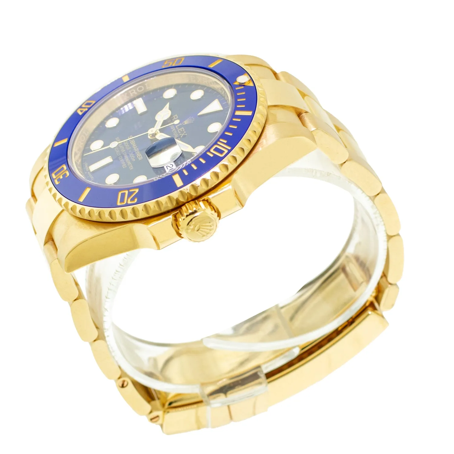 Rolex Submariner Date 40mm 18K Yellow Gold Blue Dial & Blue Bezel 116618LB