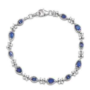 Sapphire 925 Sterling Silver Tennis Bracelet Jewelry